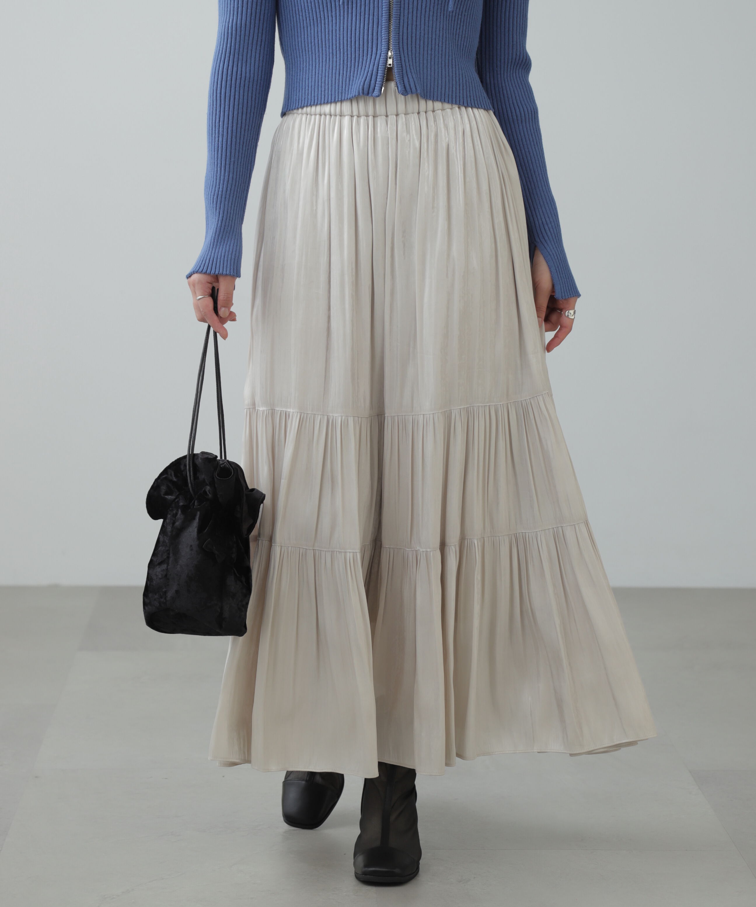  「シャイニーティアードスカート」|スカート|