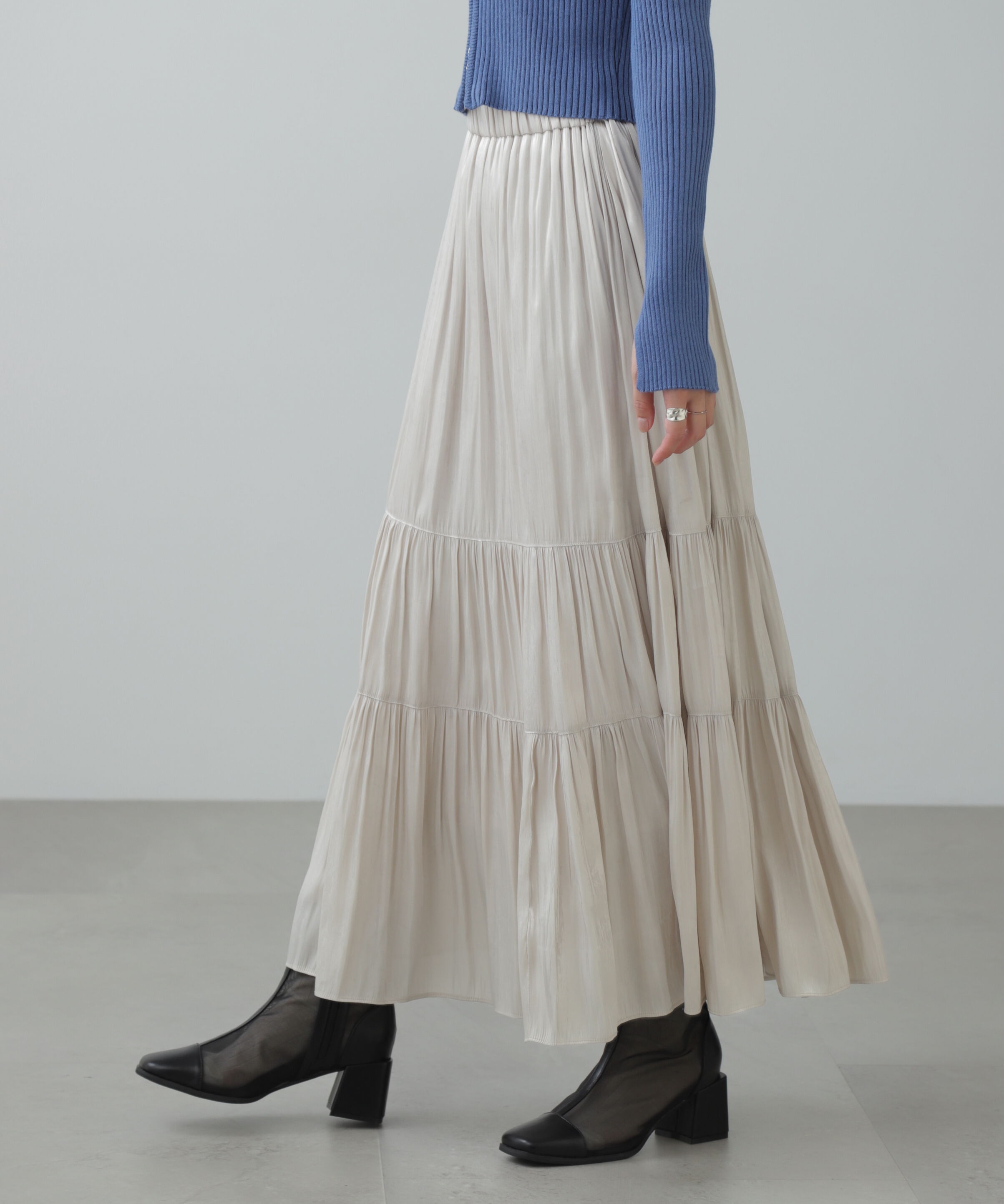  「シャイニーティアードスカート」|スカート|