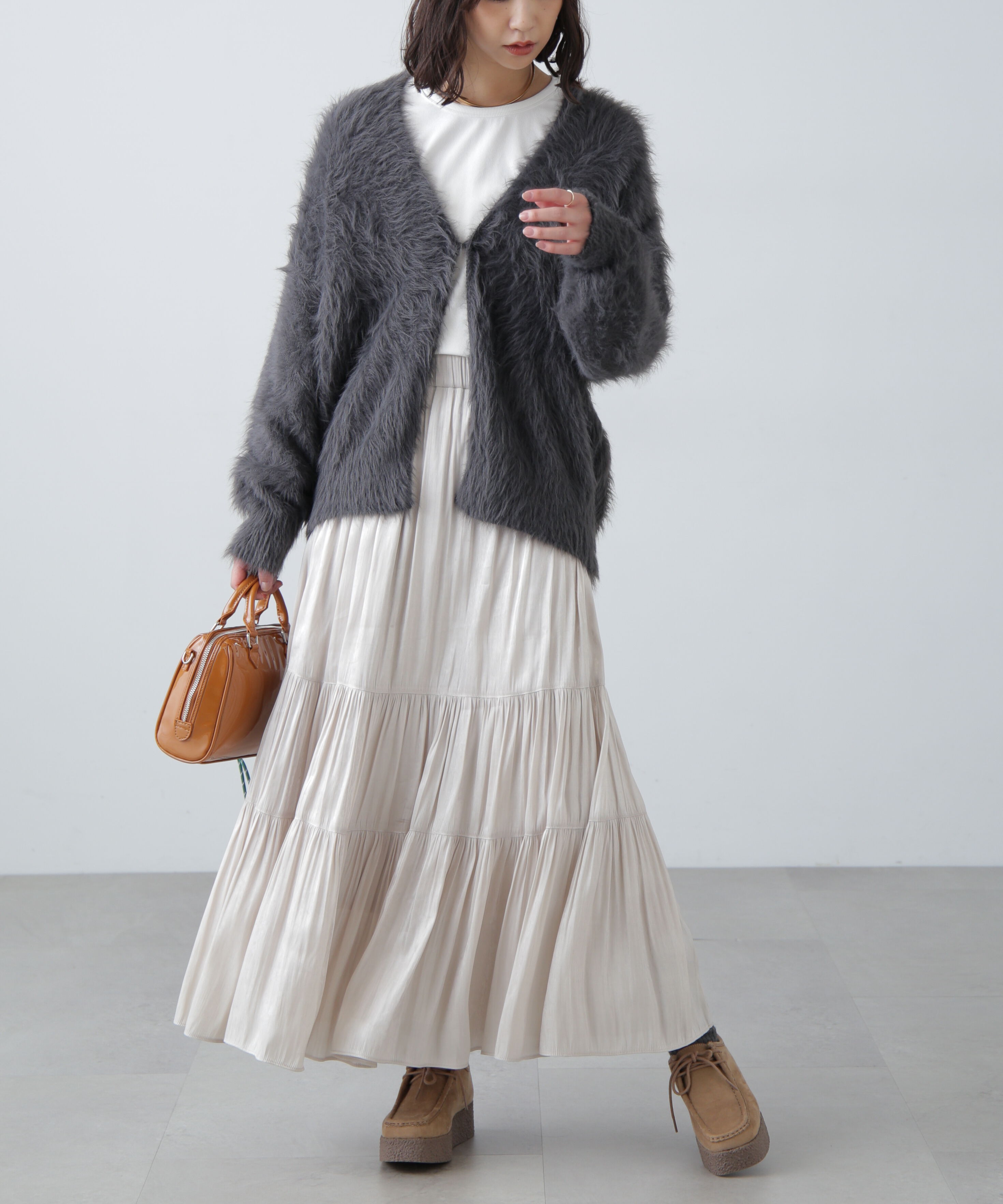  「シャイニーティアードスカート」|スカート|