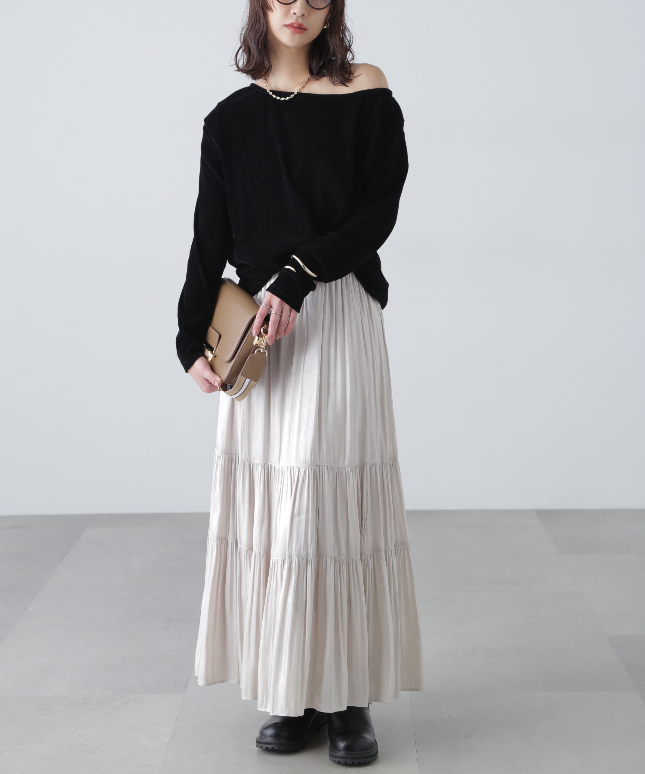  「シャイニーティアードスカート」|スカート|