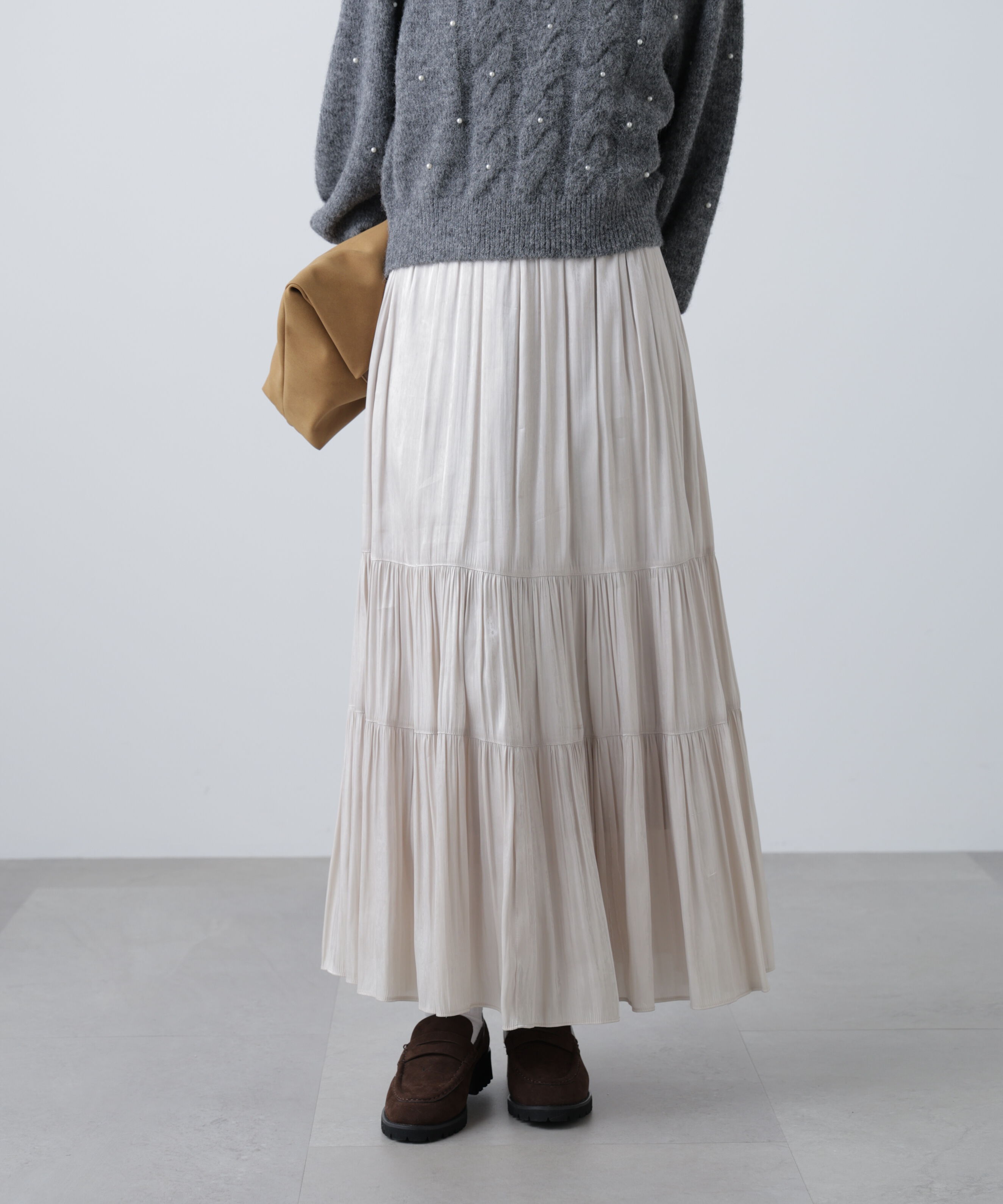  「シャイニーティアードスカート」|スカート|