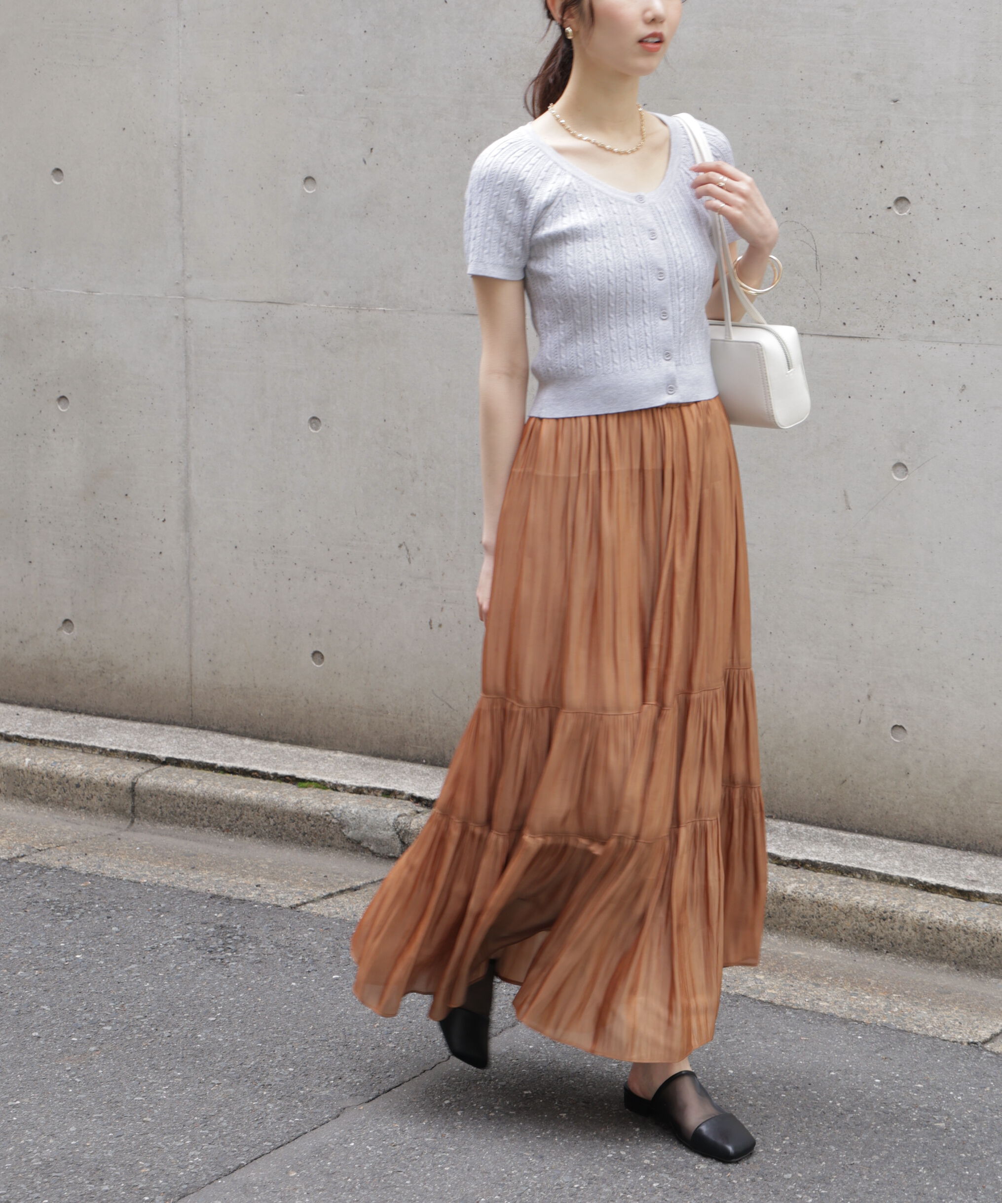  「シャイニーティアードスカート」|スカート|