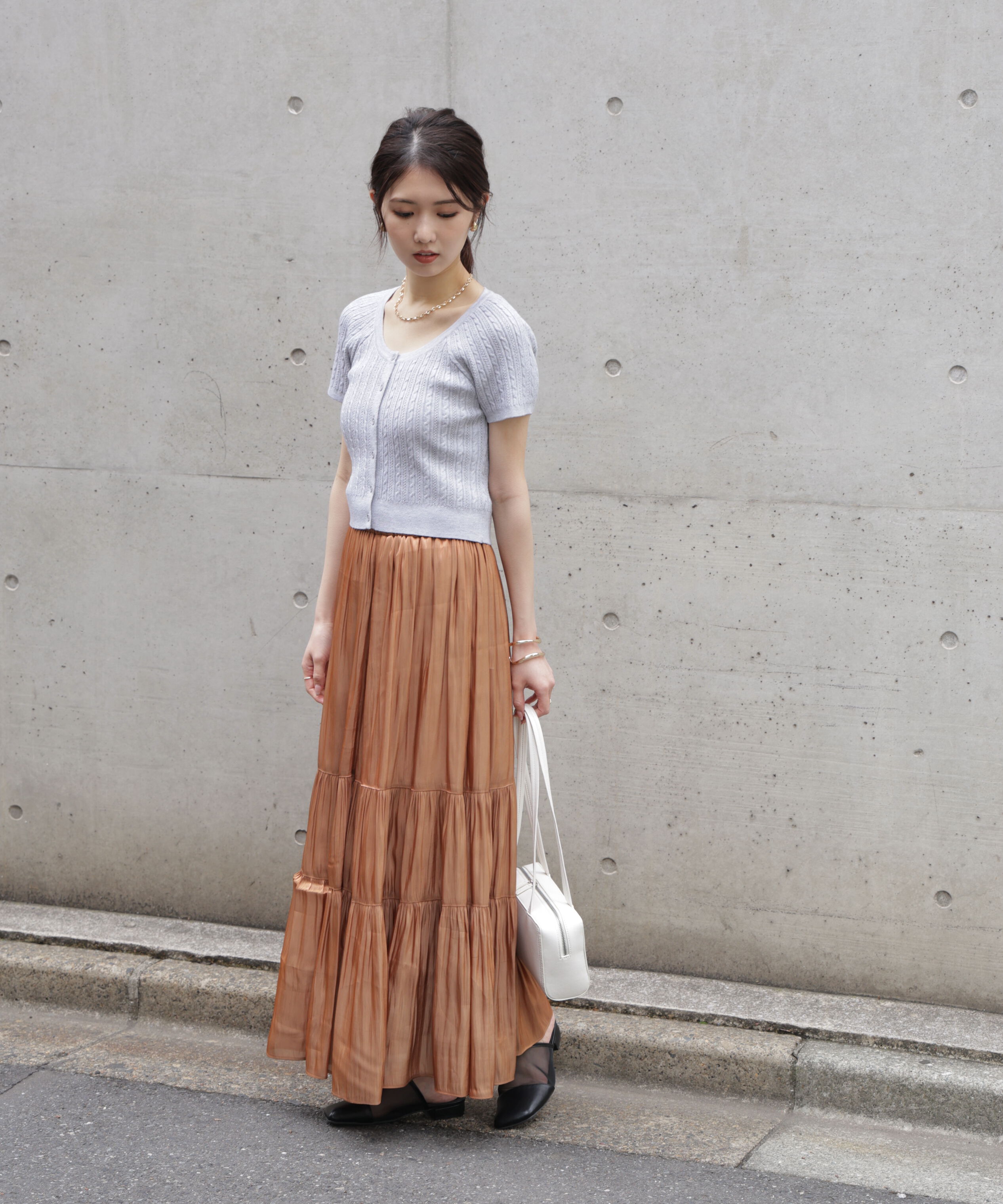  「シャイニーティアードスカート」|スカート|