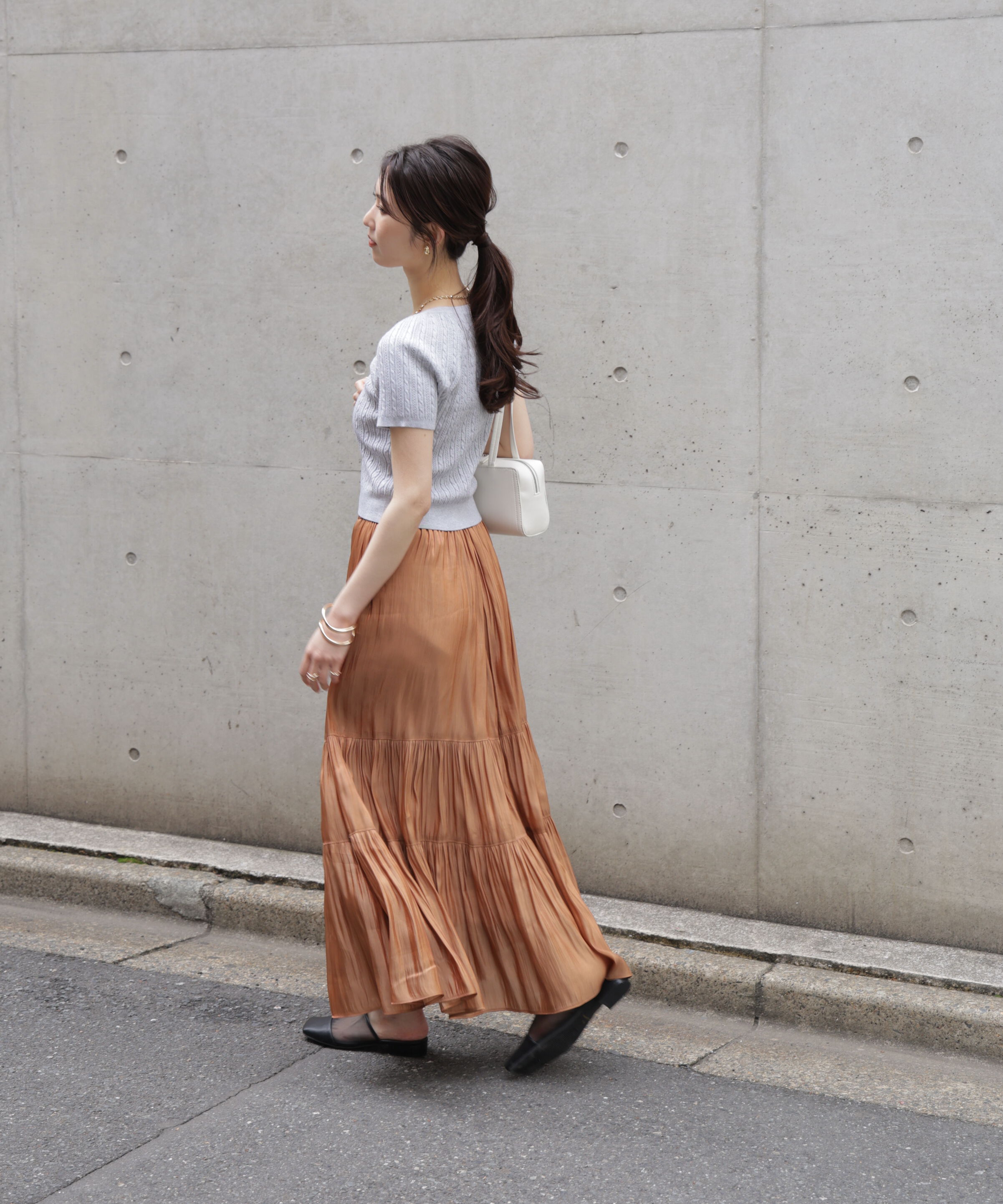  「シャイニーティアードスカート」|スカート|