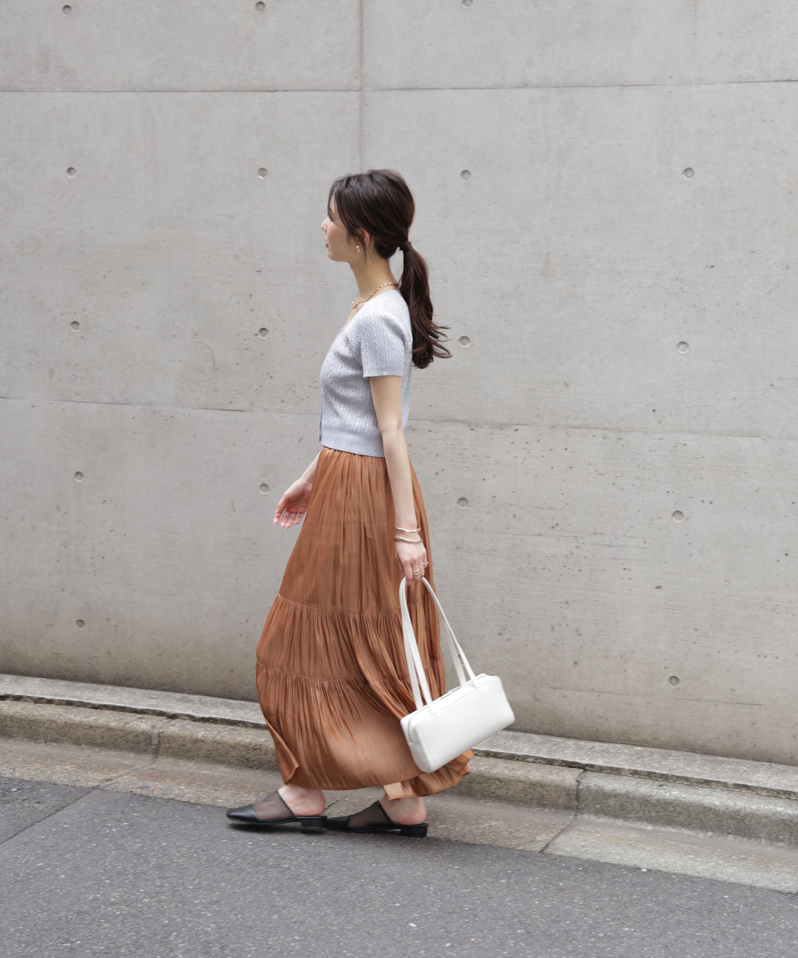  「シャイニーティアードスカート」|スカート|