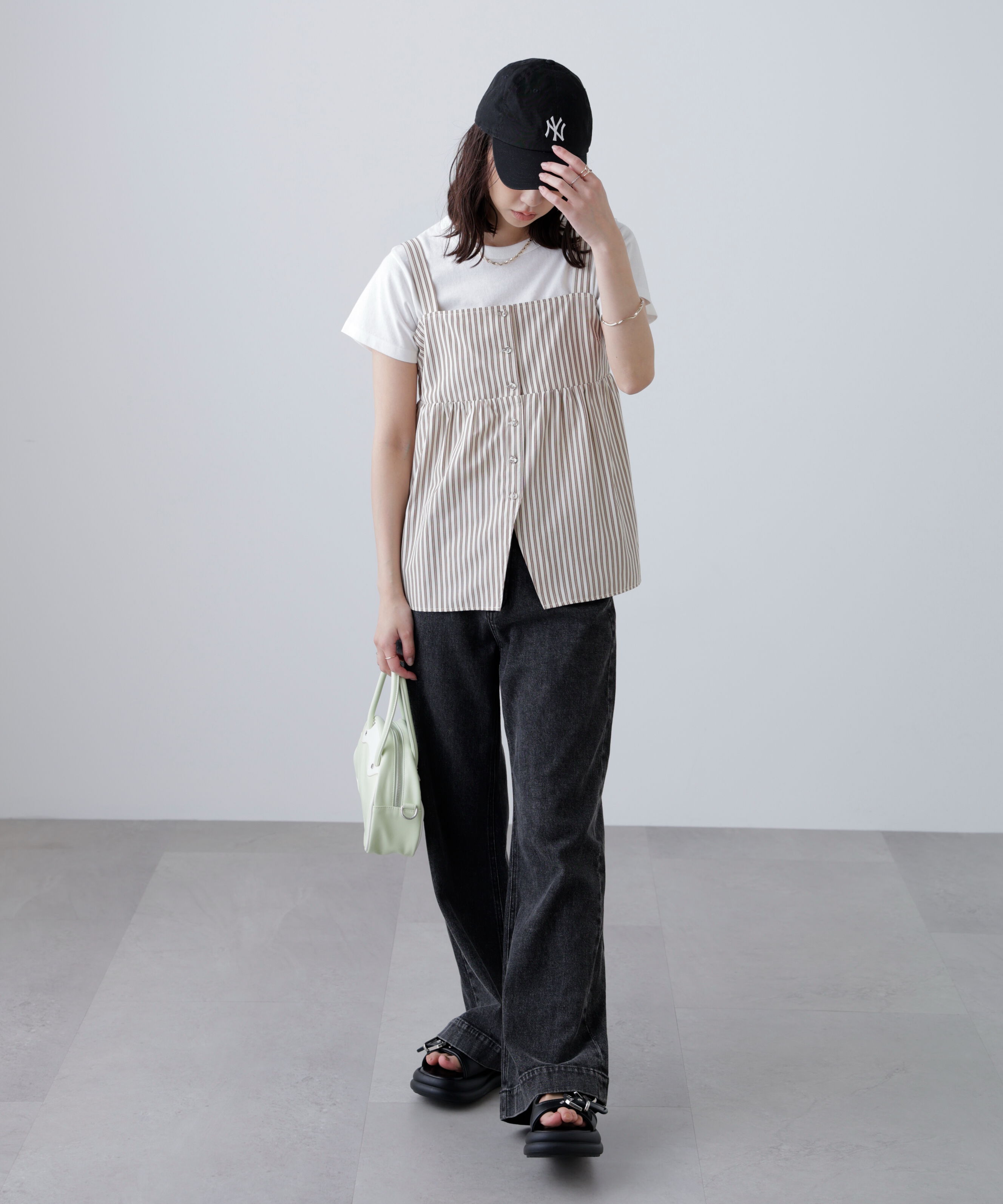  「〈セットアップ対応〉ストライプキャミソール」|シャツ・ブラウス|