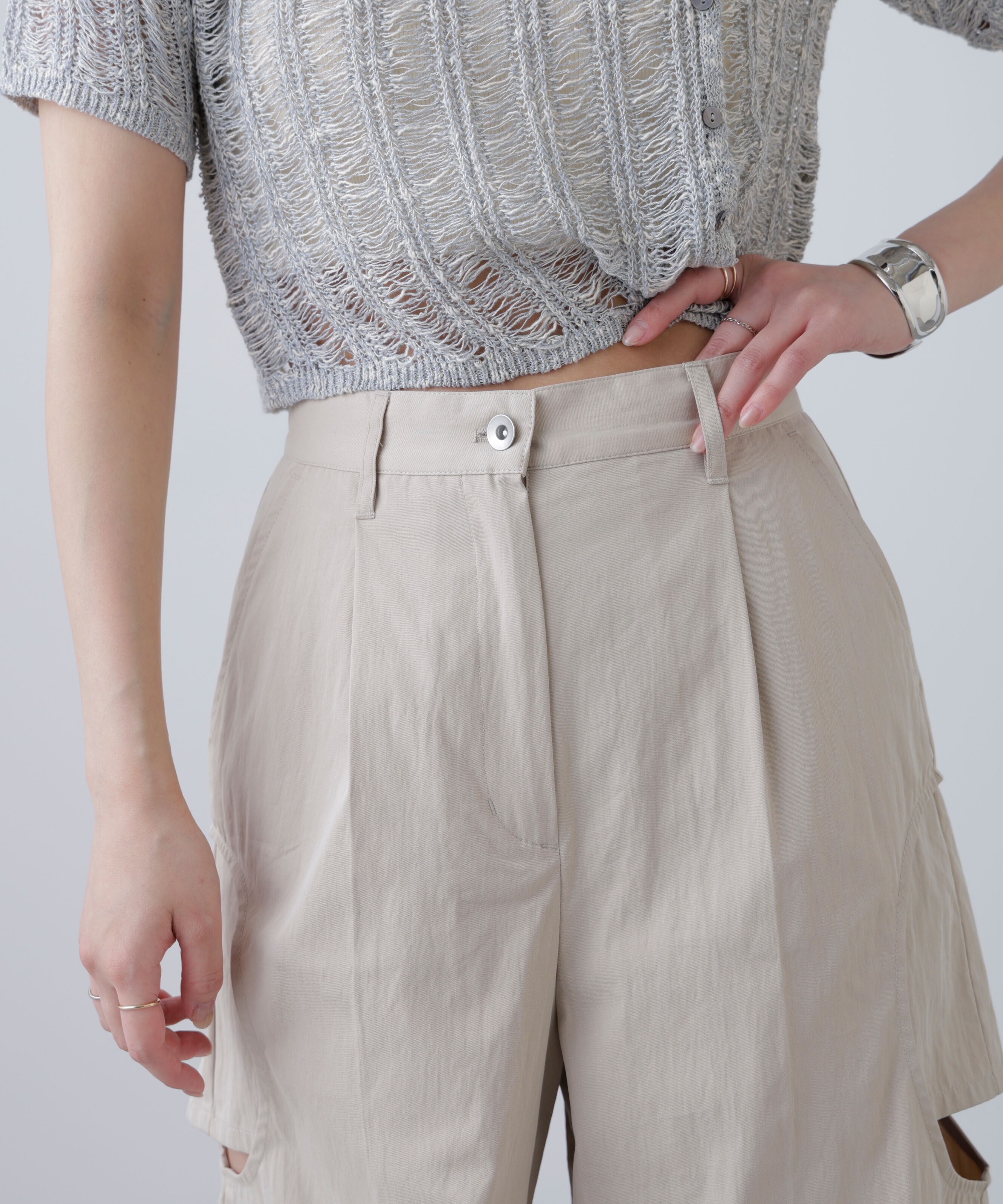  「サイドサークルカットパンツ」|その他|