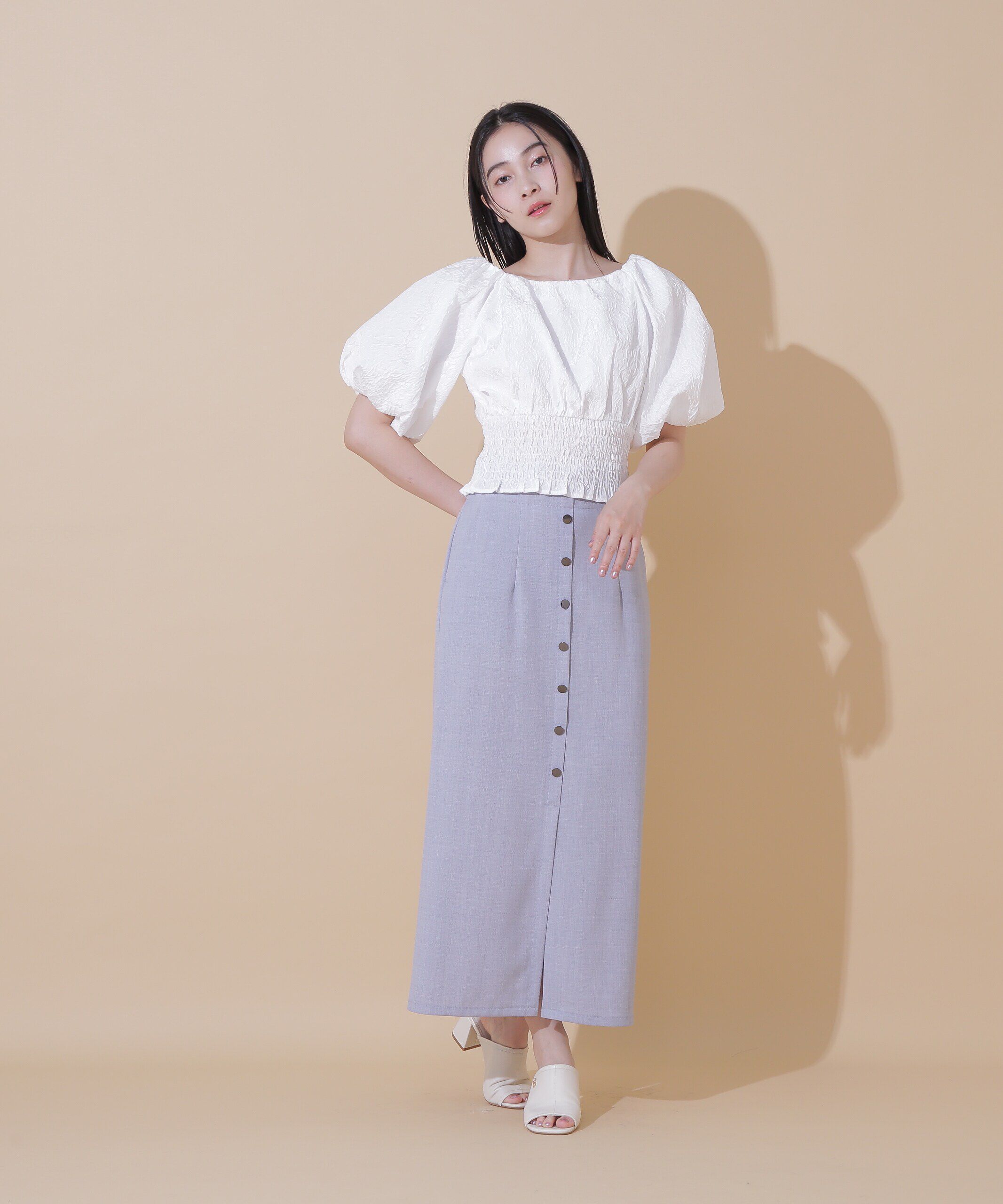  「シュリンクバルーンブラウス」|シャツ・ブラウス|