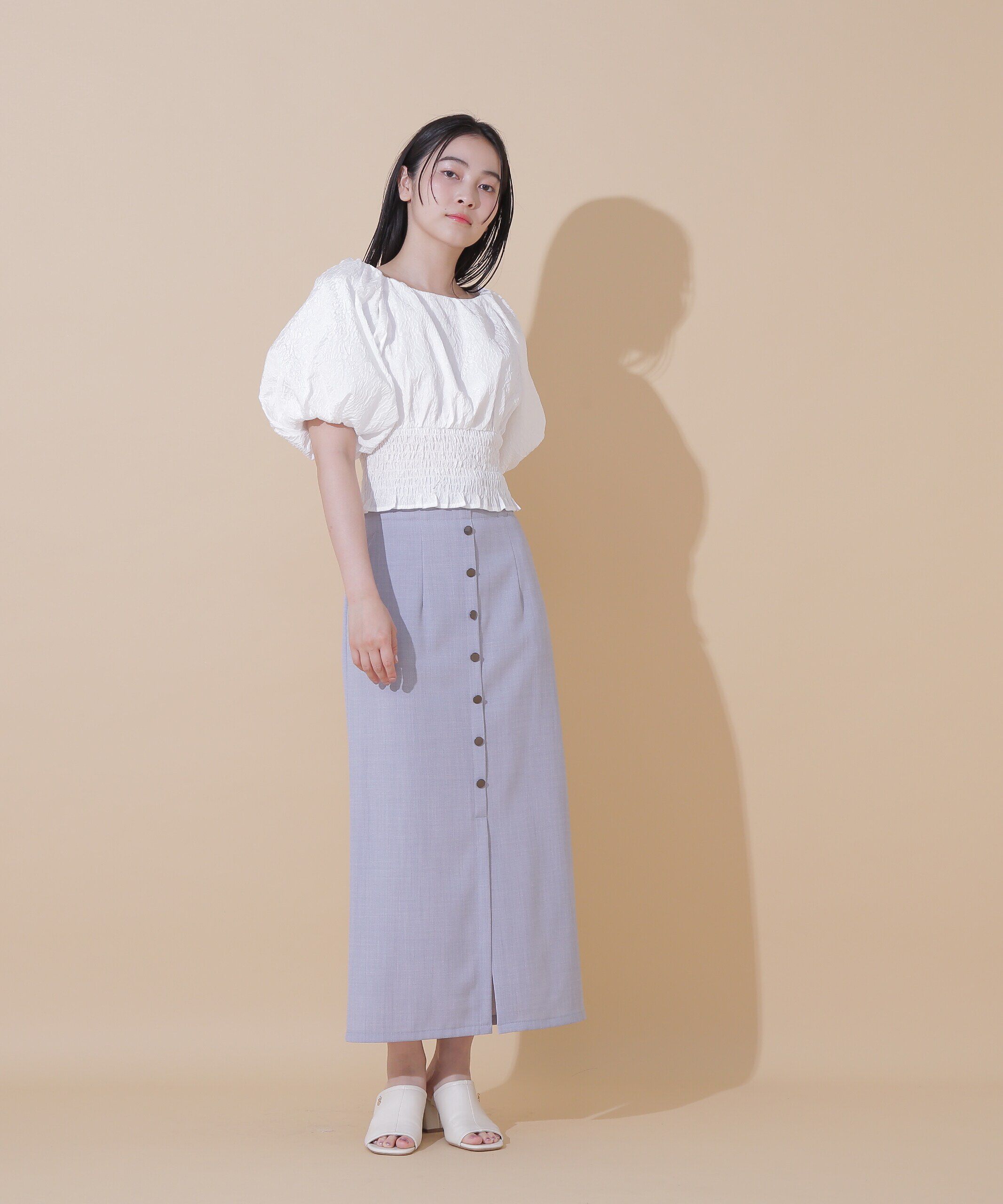  「シュリンクバルーンブラウス」|シャツ・ブラウス|