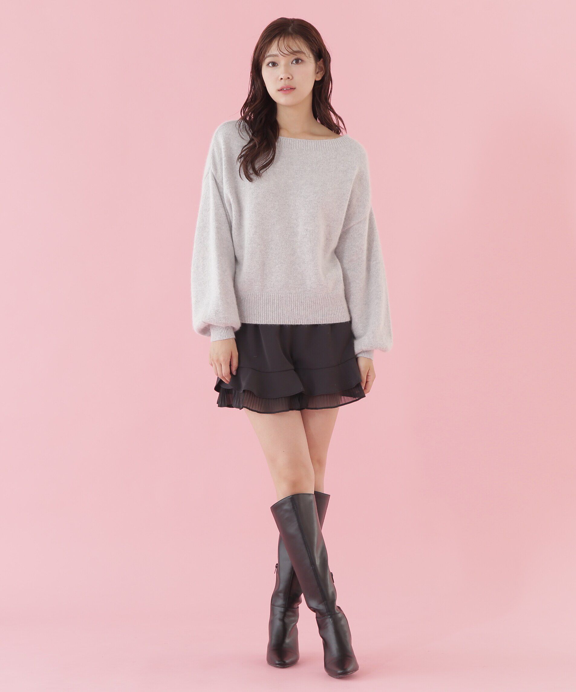  「エアリーウールオフショルダーニット」|ニット・セーター|