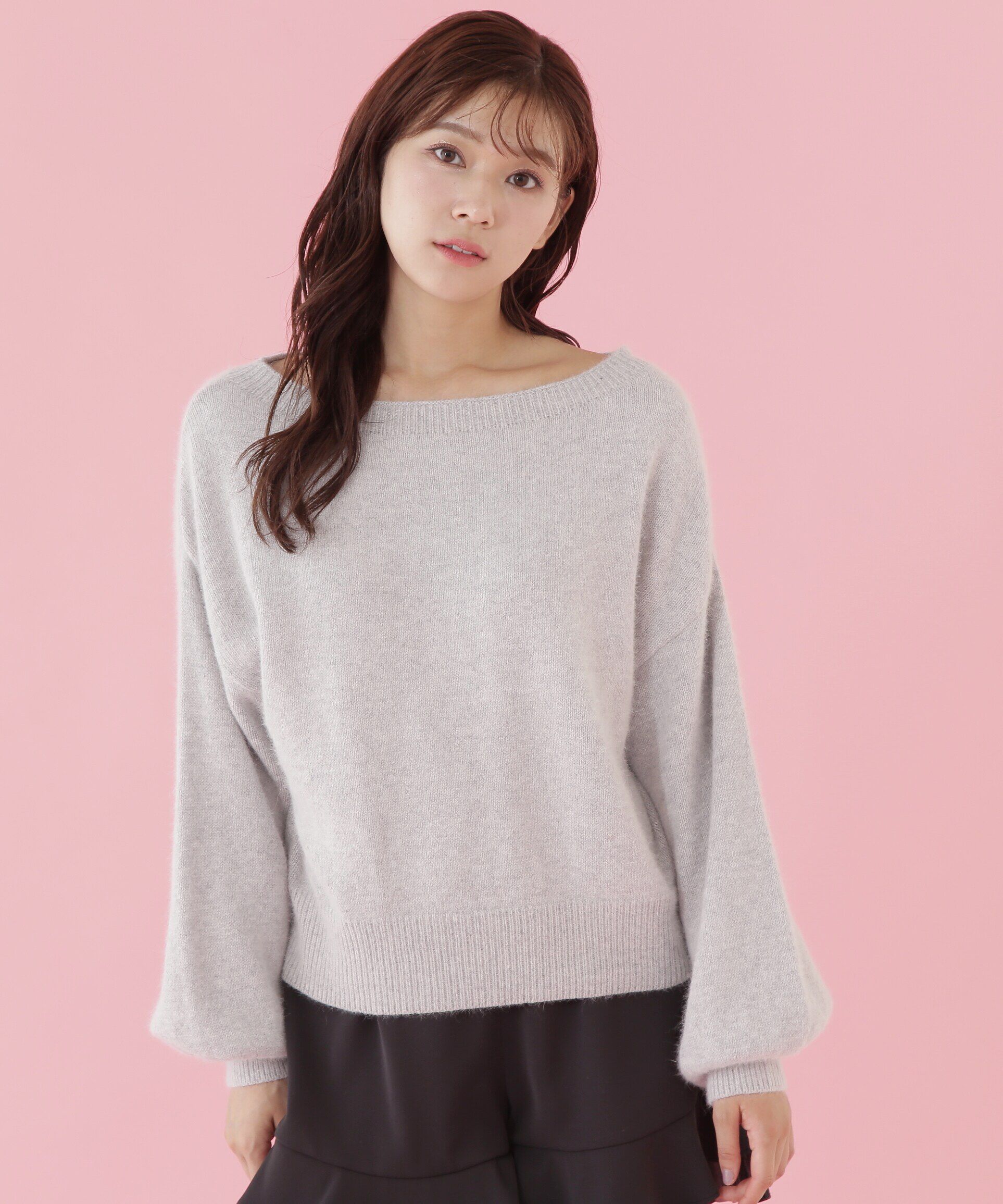  「エアリーウールオフショルダーニット」|ニット・セーター|