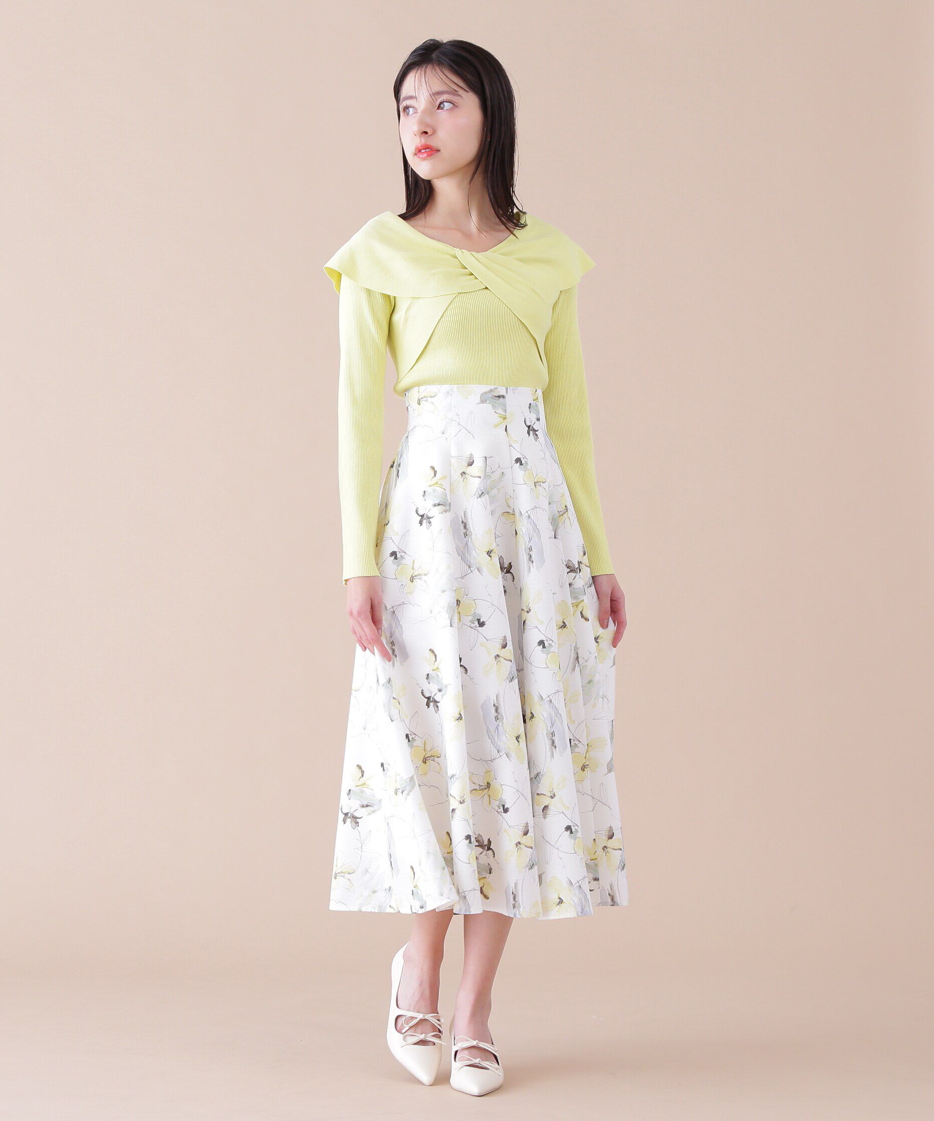  「花柄フレアースカート」|スカート|