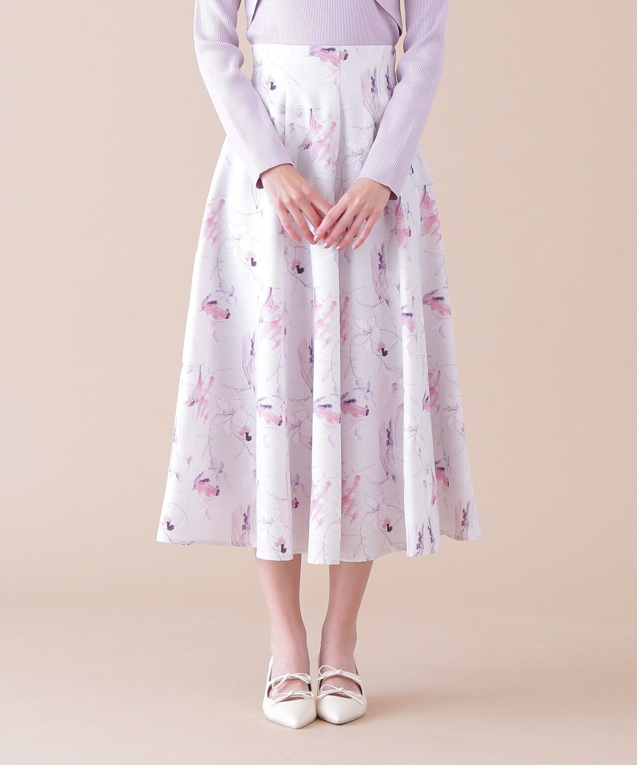  「花柄フレアースカート」|スカート|