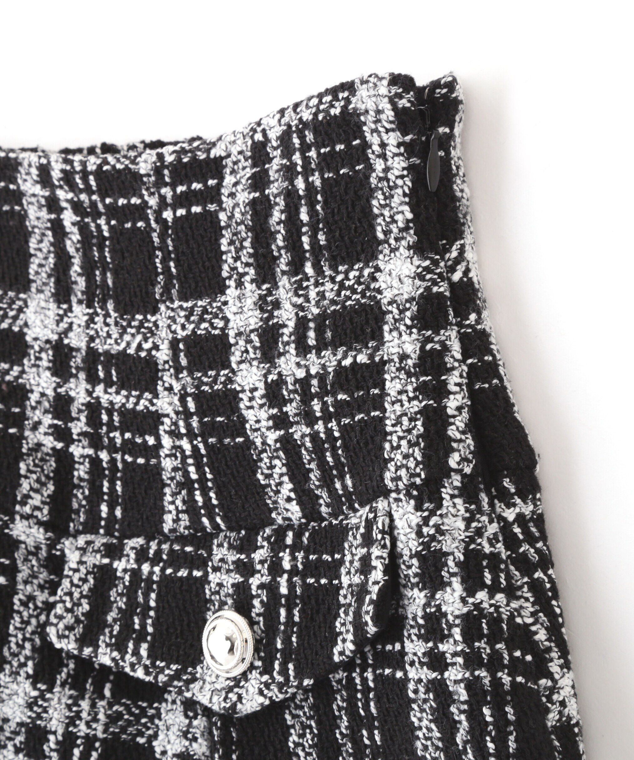  「ファンシーツイードプリーツスカート」|スカート|