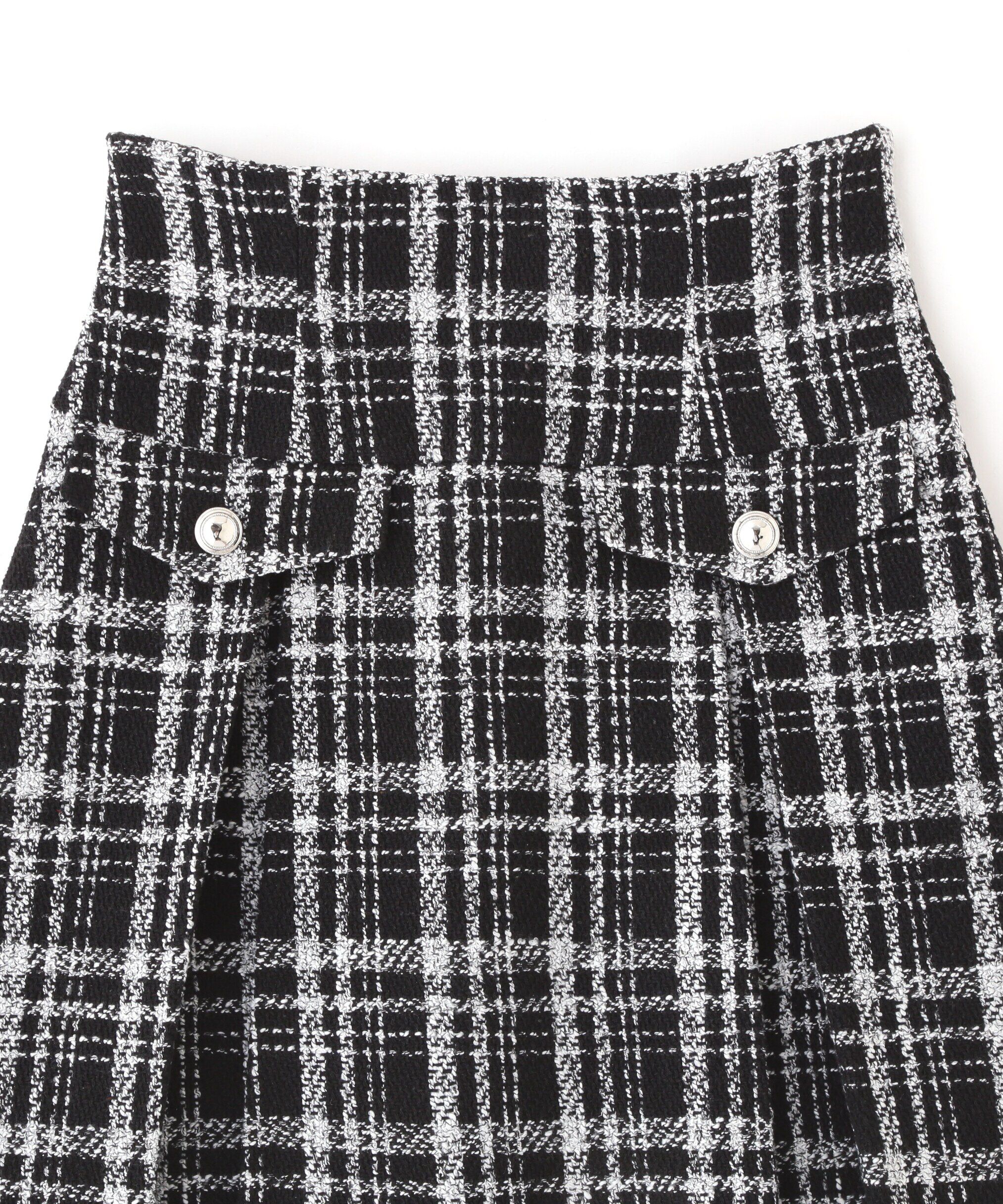  「ファンシーツイードプリーツスカート」|スカート|