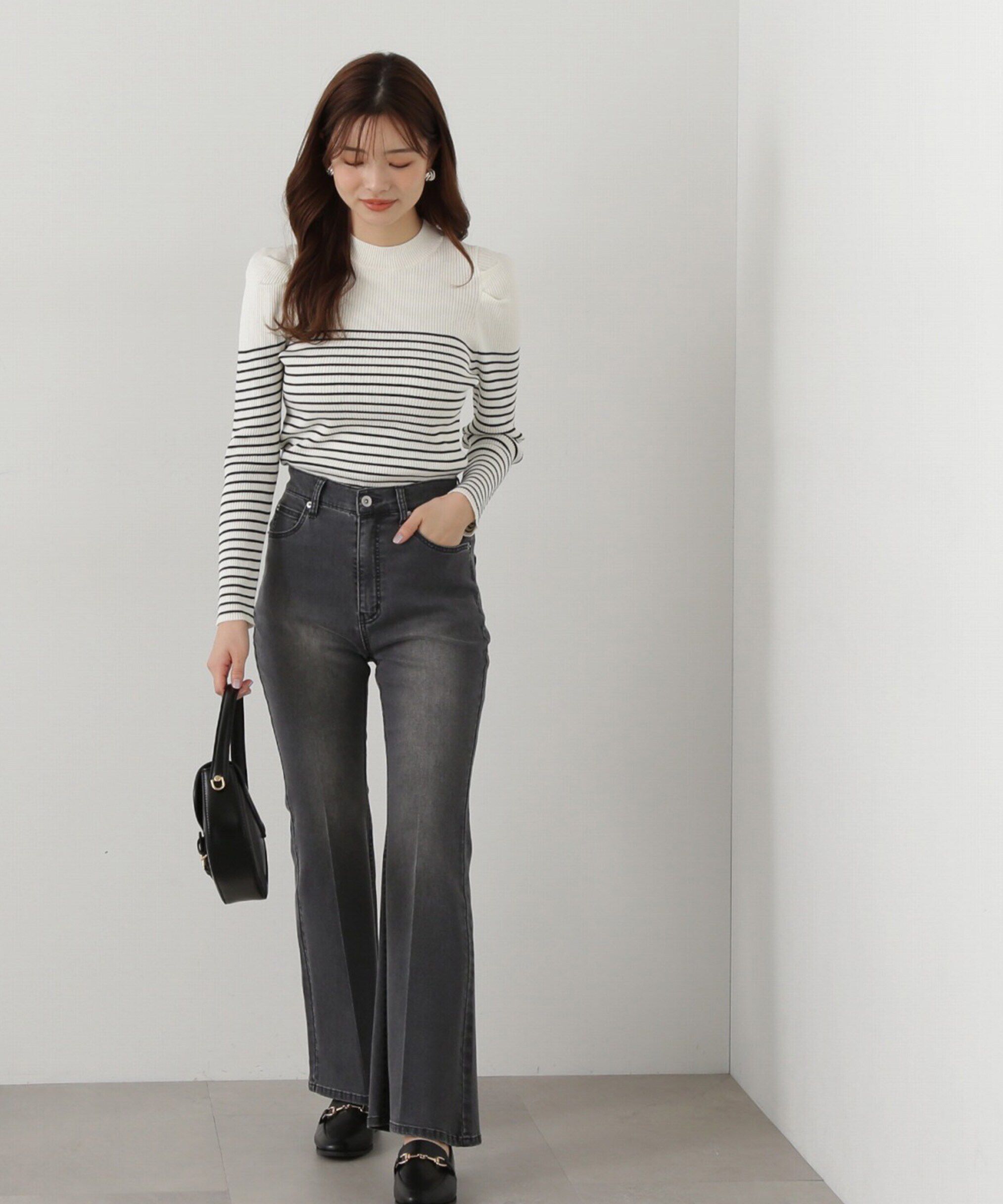 PROPORTION BODY DRESSING「パワーショルダーニット」|ニット・セーター|