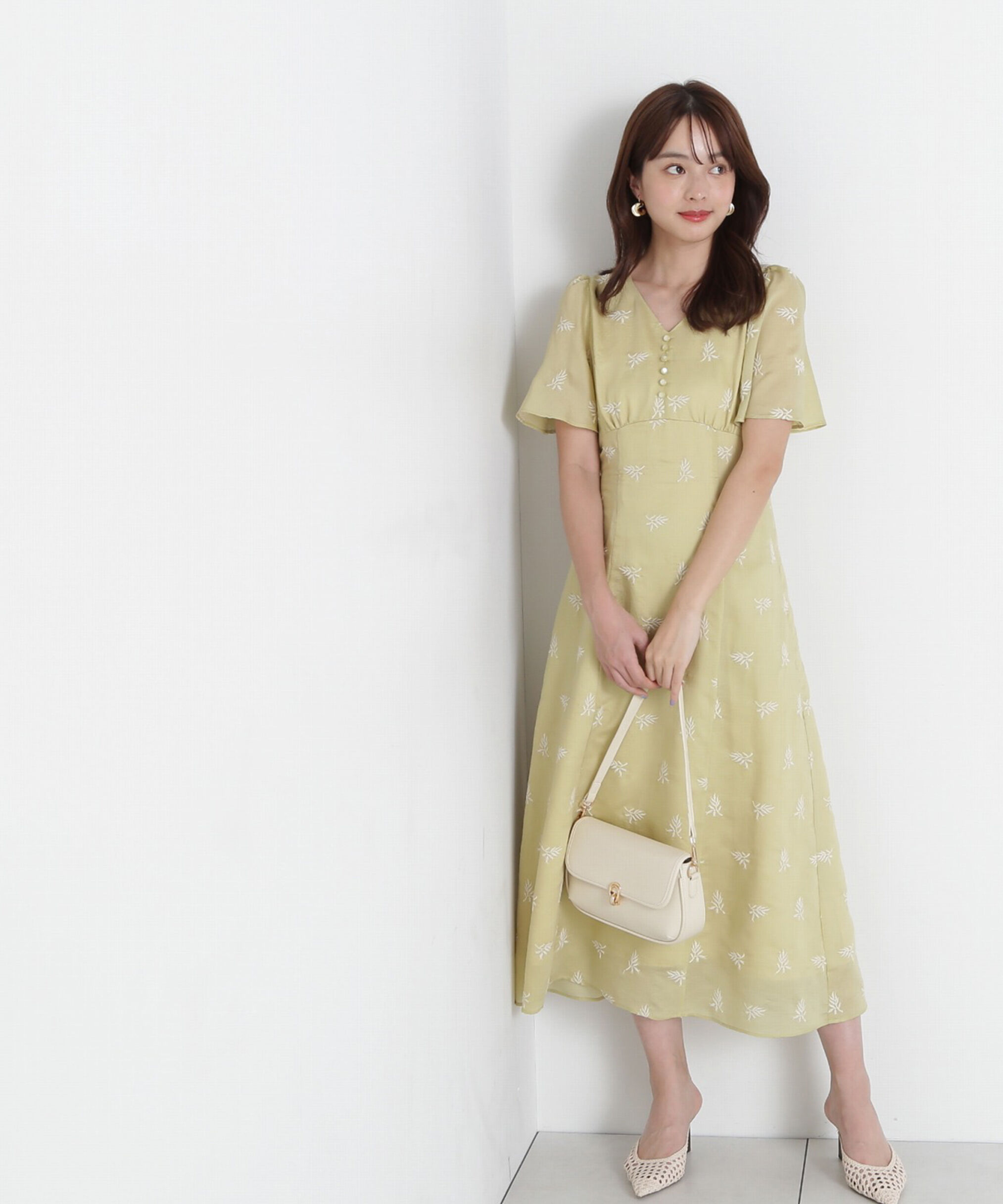 PROPORTION BODY DRESSING「花柄刺繍ワンピース」|ワンピース|