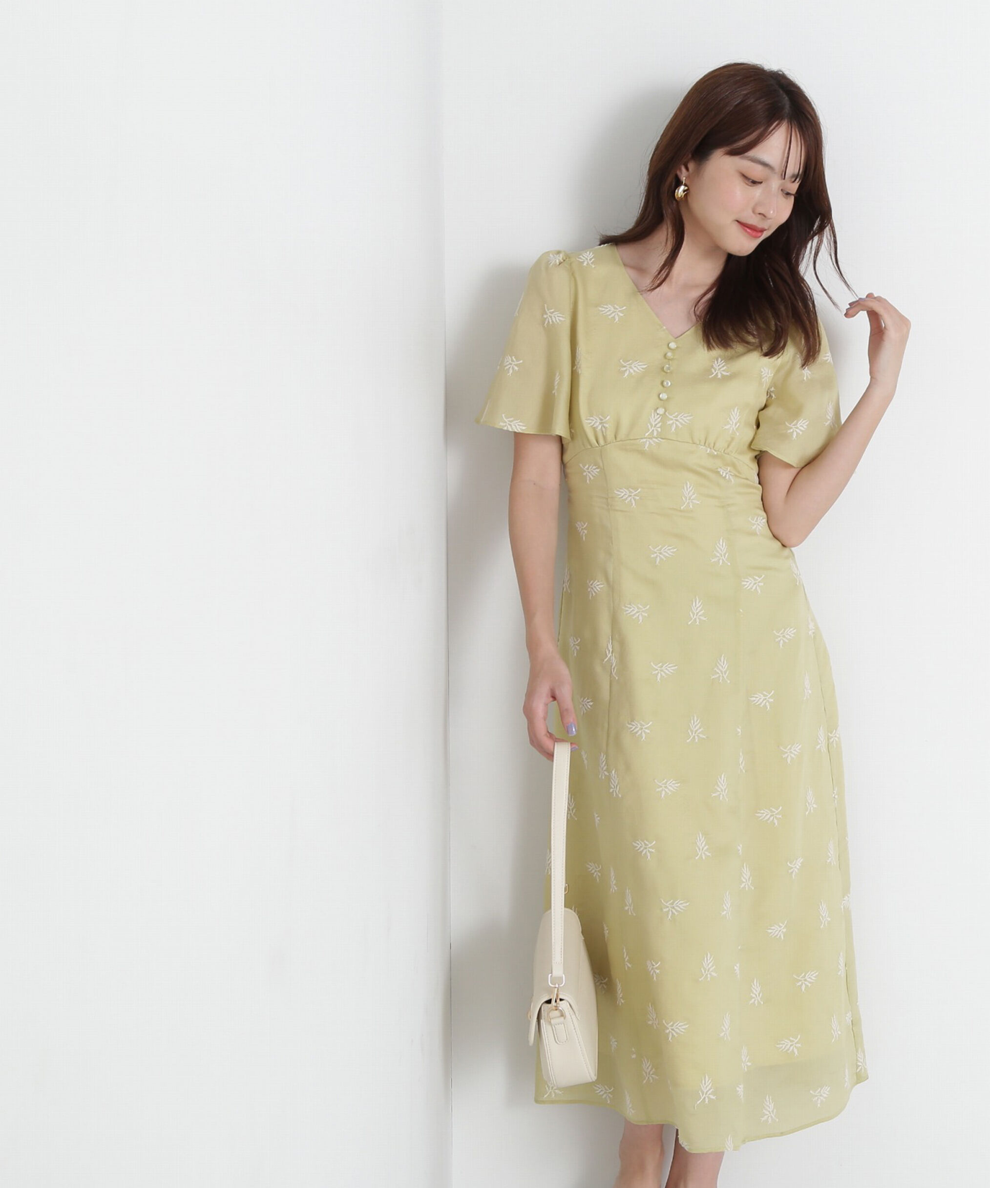 PROPORTION BODY DRESSING「花柄刺繍ワンピース」|ワンピース|