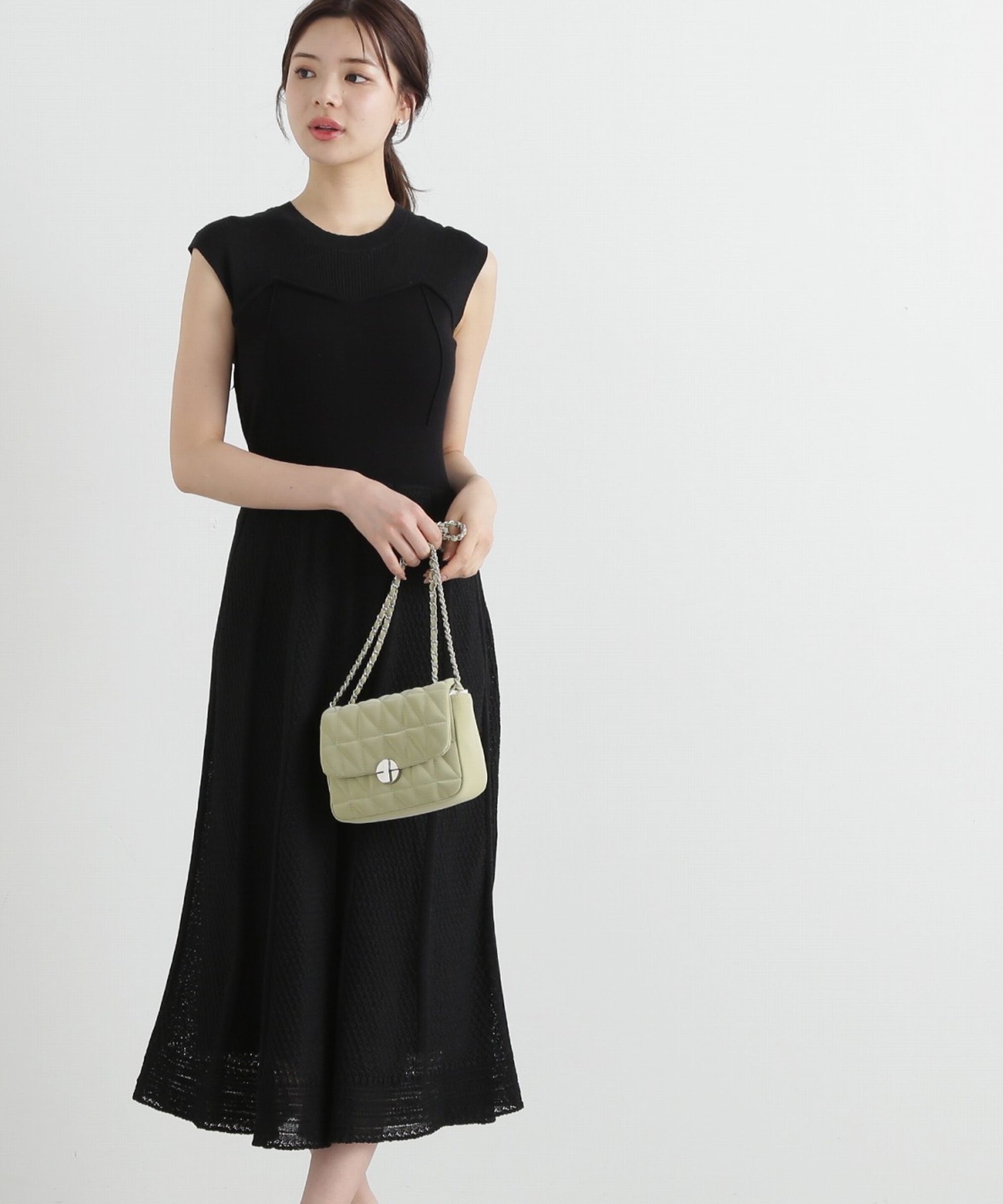 PROPORTION BODY DRESSING「柄編みニットワンピース」|ワンピース|