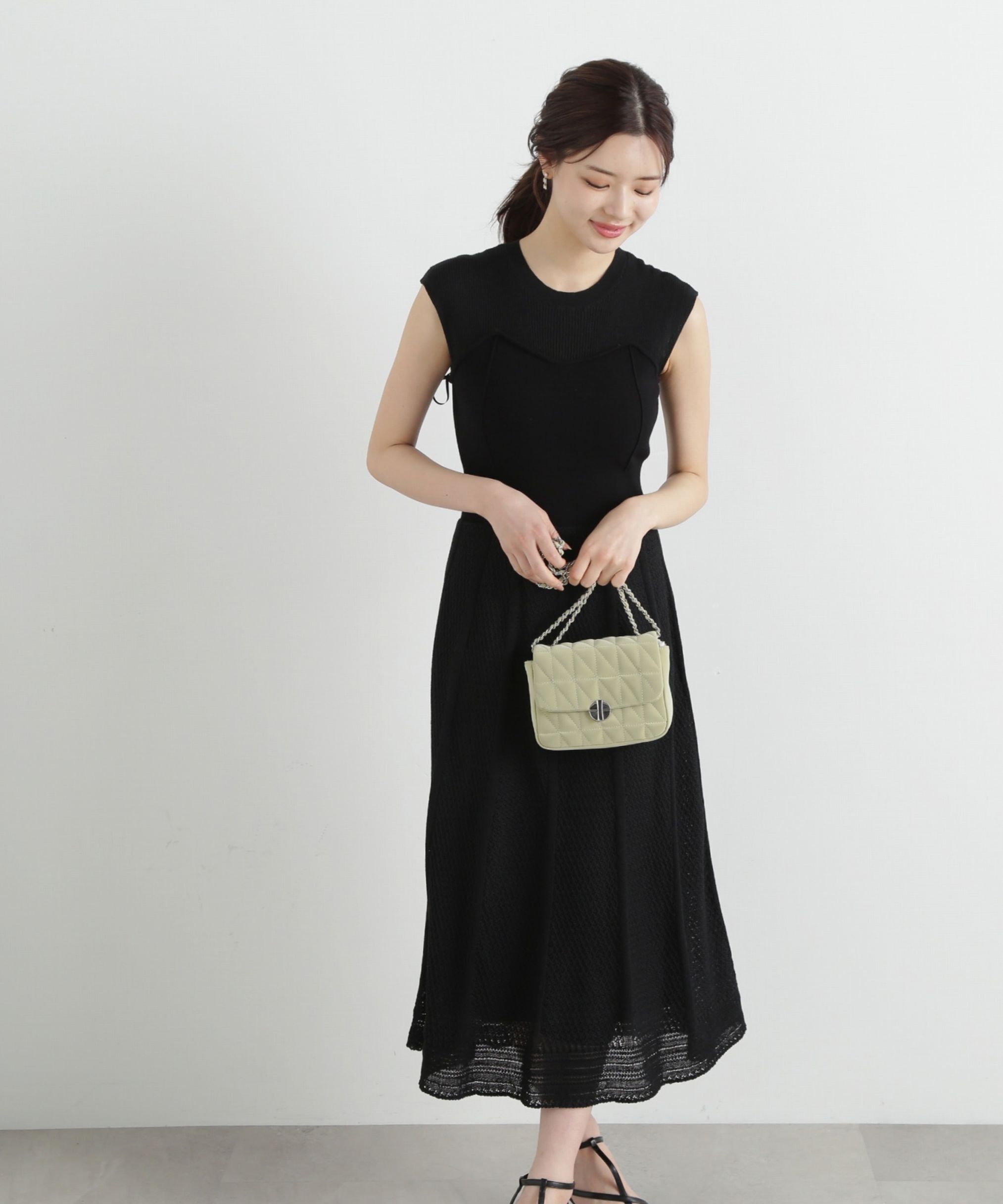 PROPORTION BODY DRESSING「柄編みニットワンピース」|ワンピース|