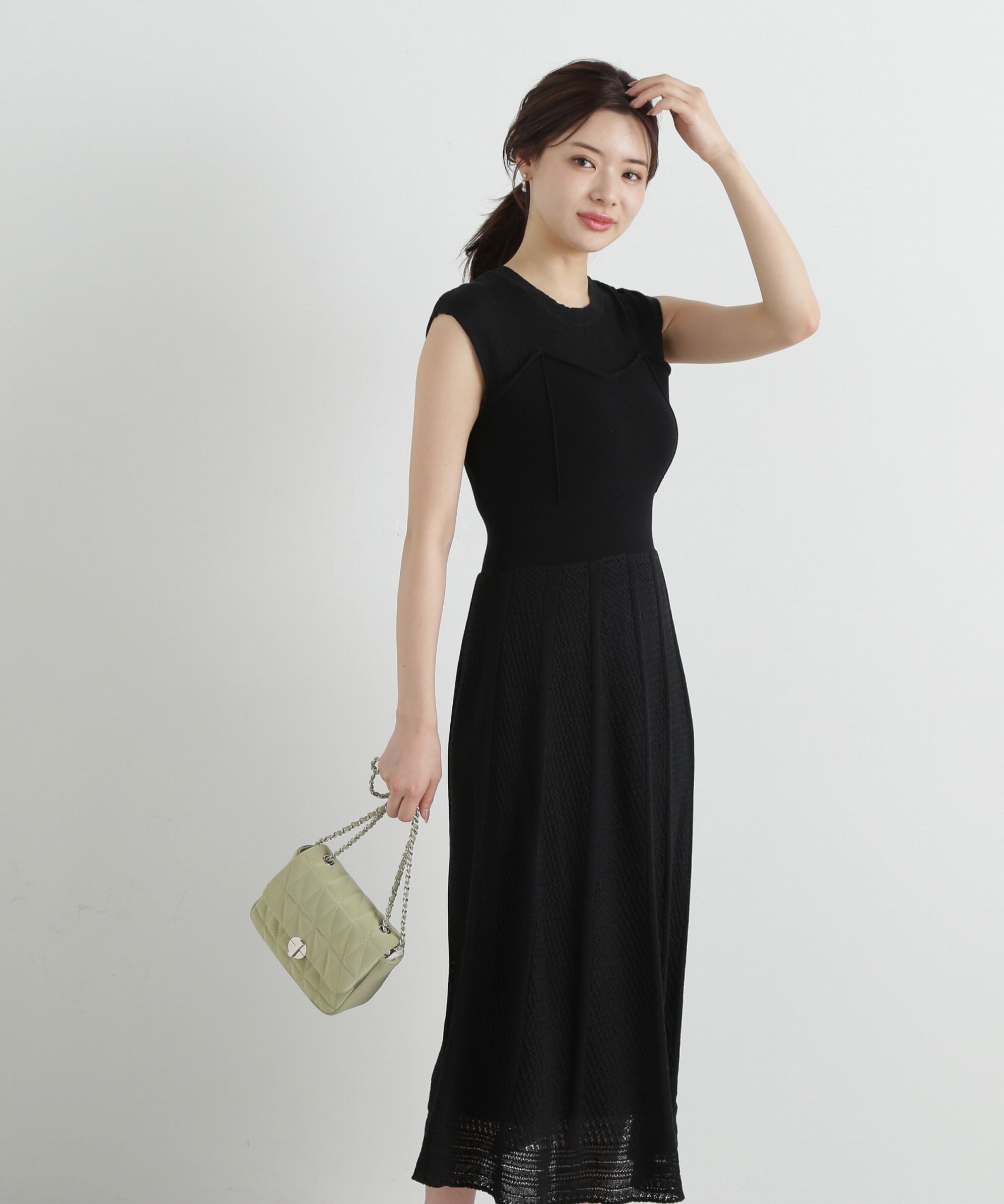 PROPORTION BODY DRESSING「柄編みニットワンピース」|ワンピース|