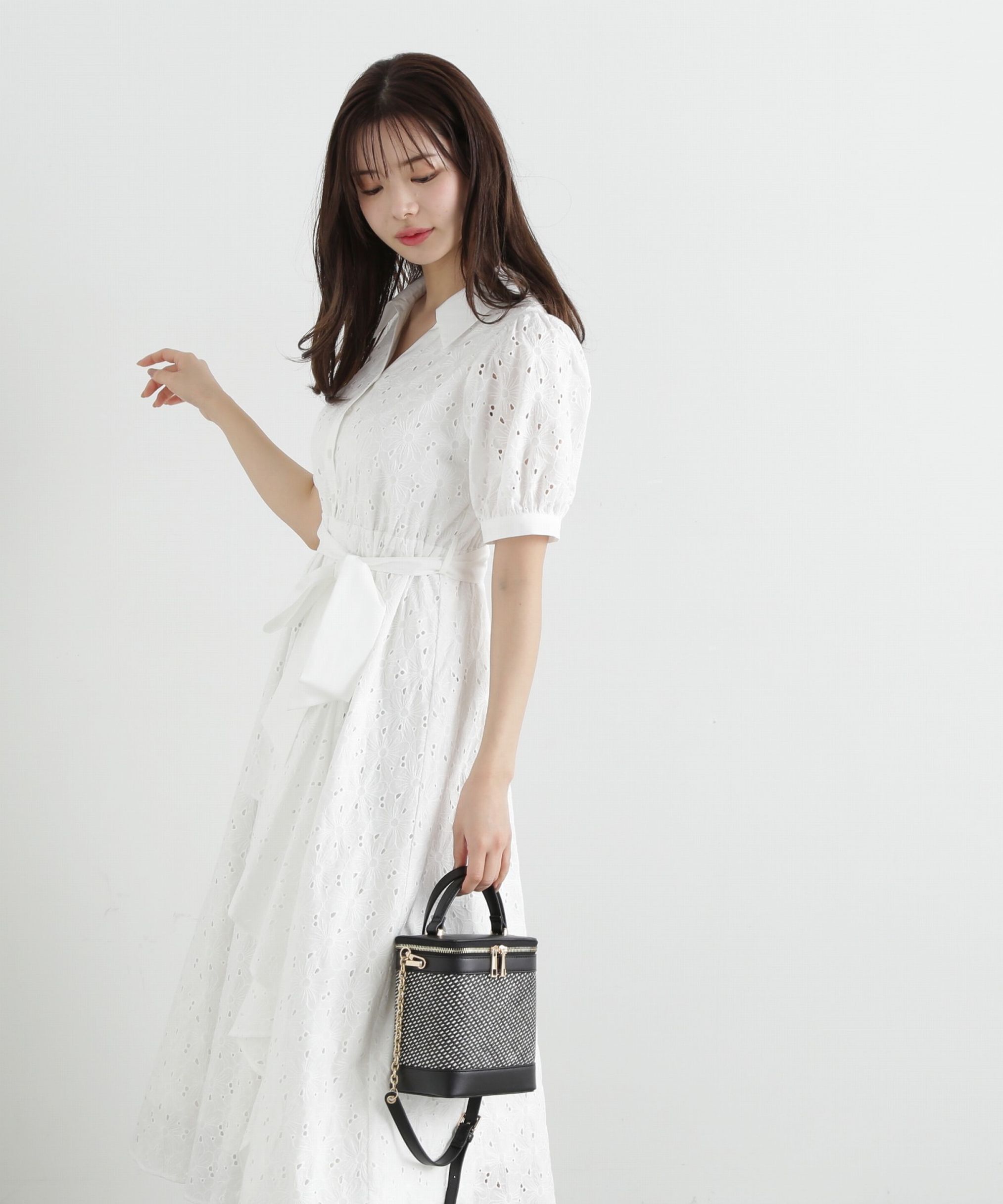 PROPORTION BODY DRESSING「カットワーク刺繍シャツワンピース」|ワンピース|