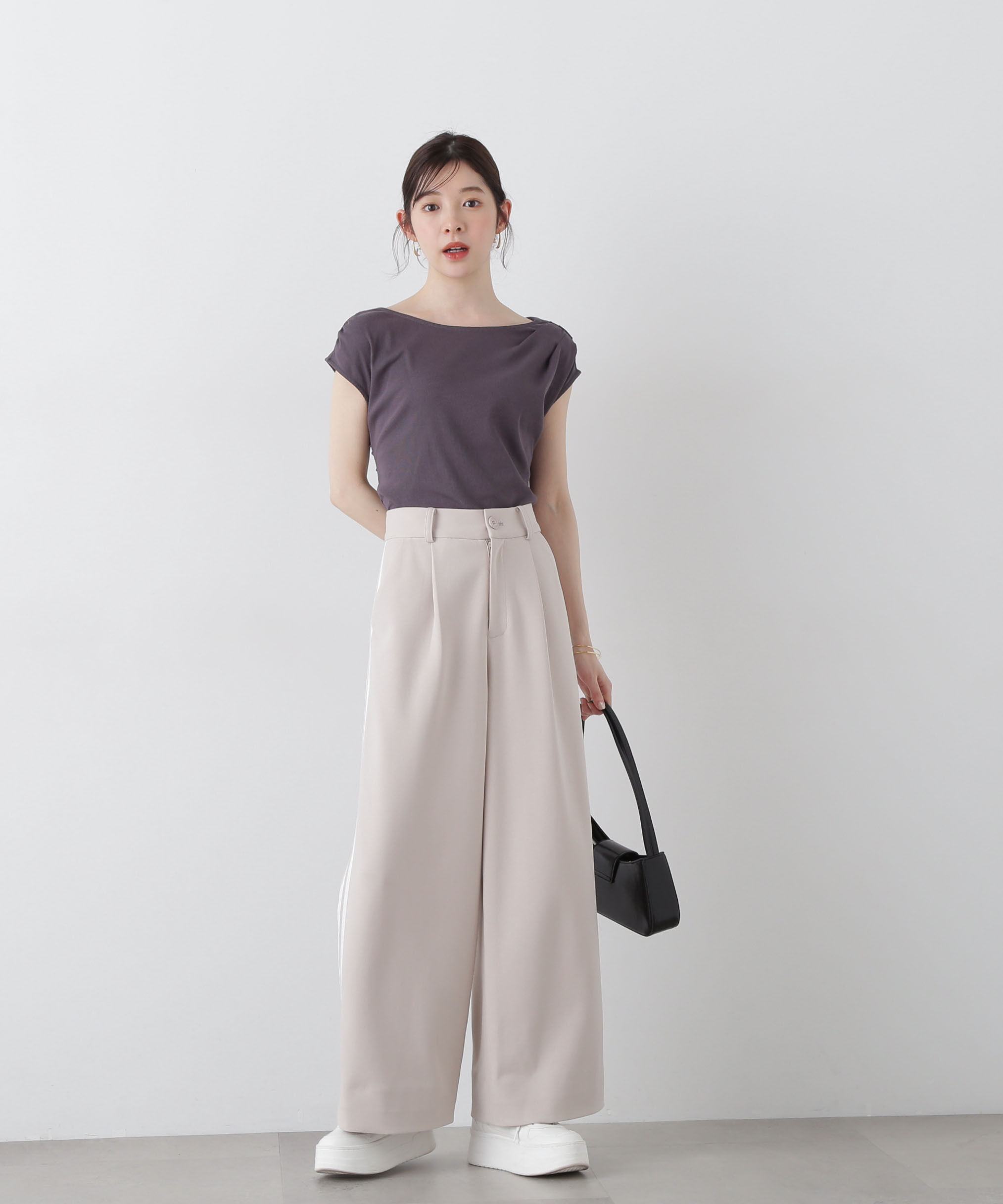 PROPORTION BODY DRESSING「前後2wayアシメテレコ」|Tシャツ・カットソー|