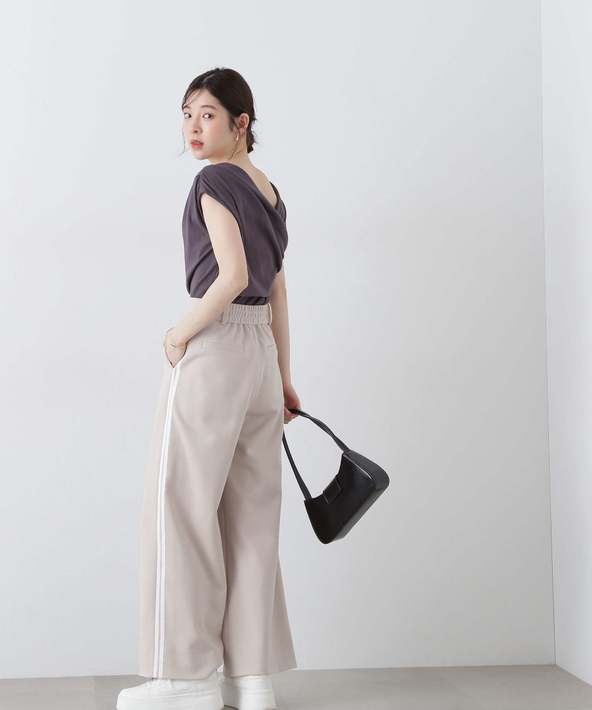 PROPORTION BODY DRESSING「前後2wayアシメテレコ」|Tシャツ・カットソー|