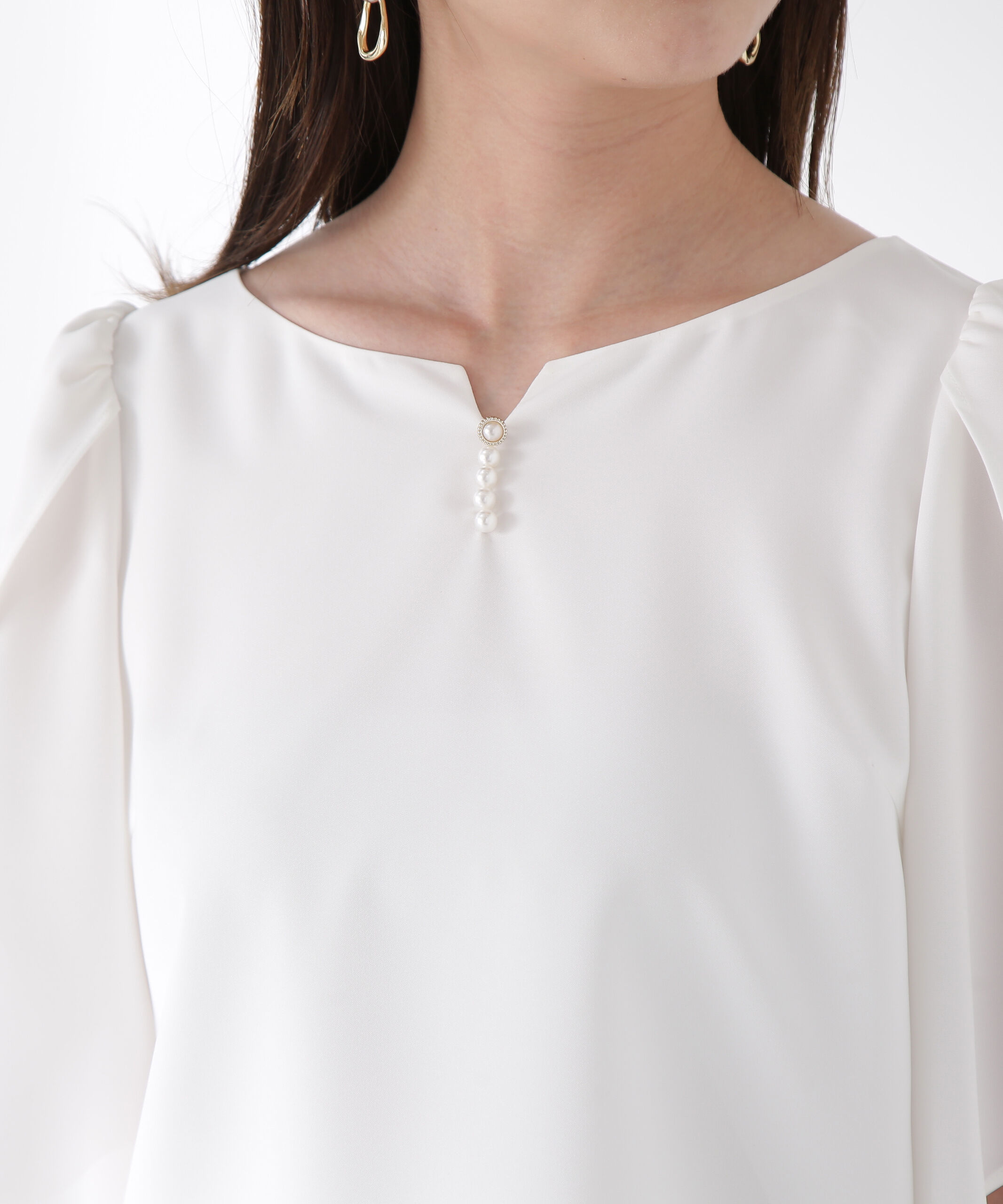 PROPORTION BODY DRESSING「ビジューフレアスリーブブラウス」|シャツ・ブラウス|