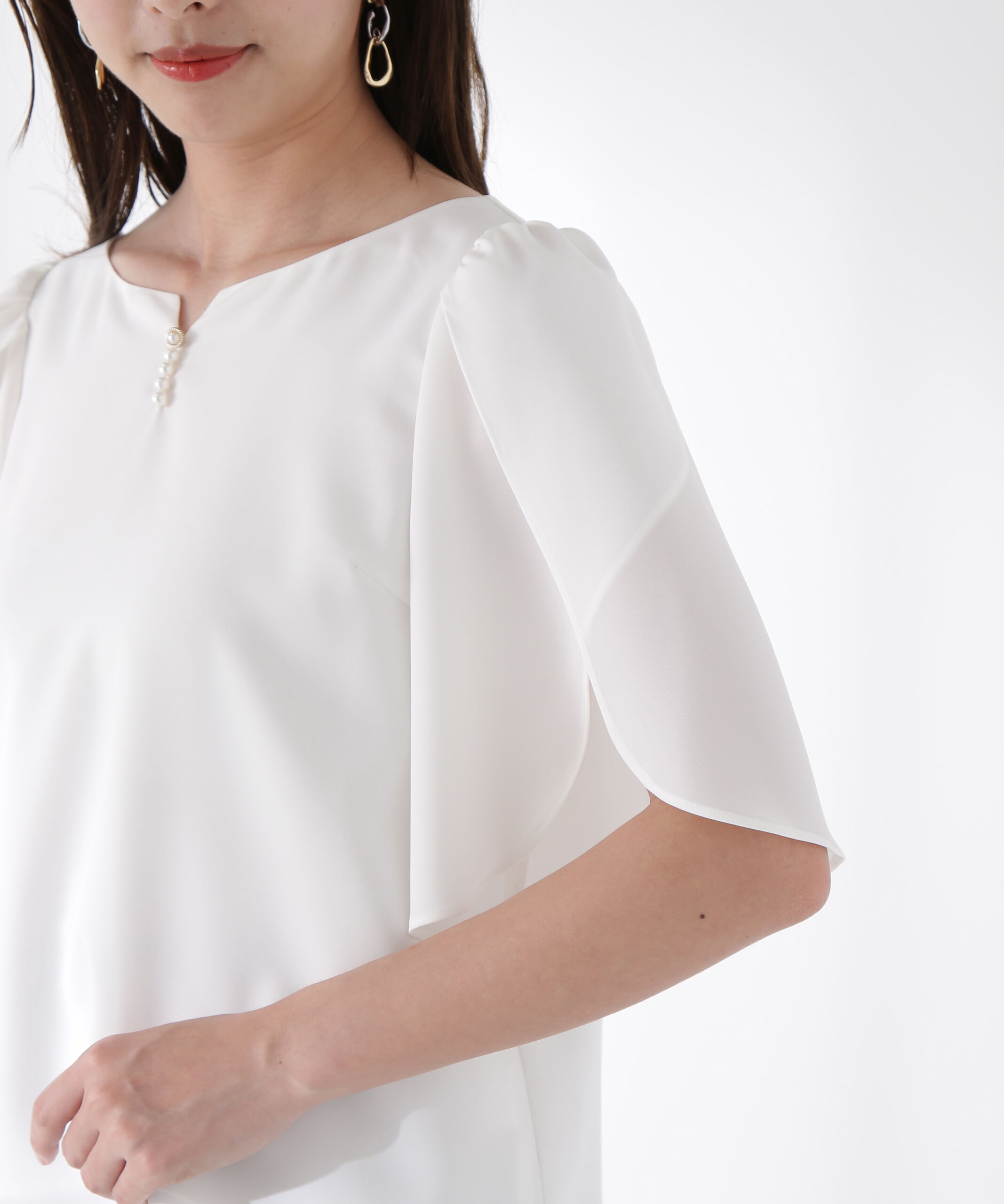 PROPORTION BODY DRESSING「ビジューフレアスリーブブラウス」|シャツ・ブラウス|