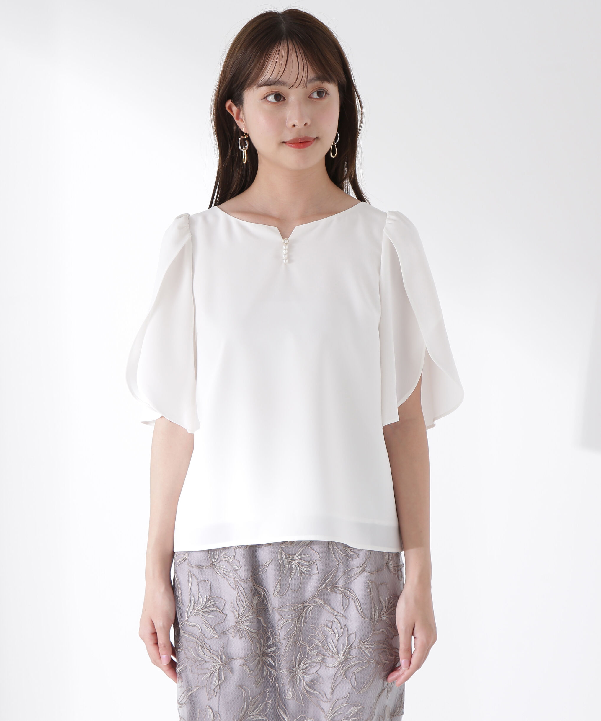 PROPORTION BODY DRESSING「ビジューフレアスリーブブラウス」|シャツ・ブラウス|