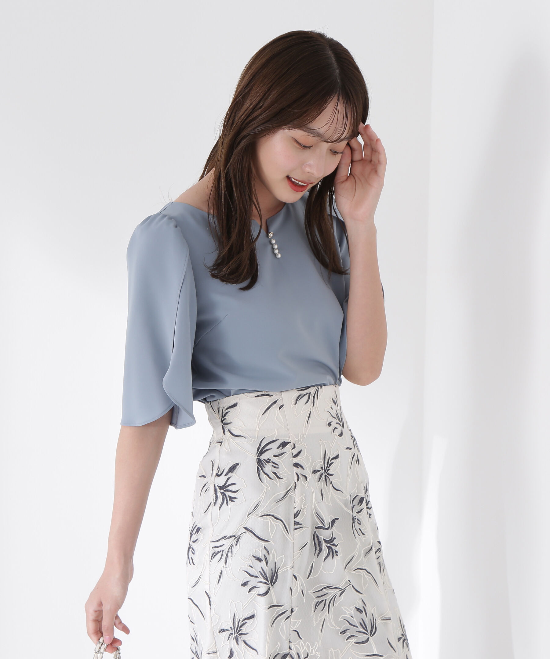 PROPORTION BODY DRESSING「ビジューフレアスリーブブラウス」|シャツ・ブラウス|