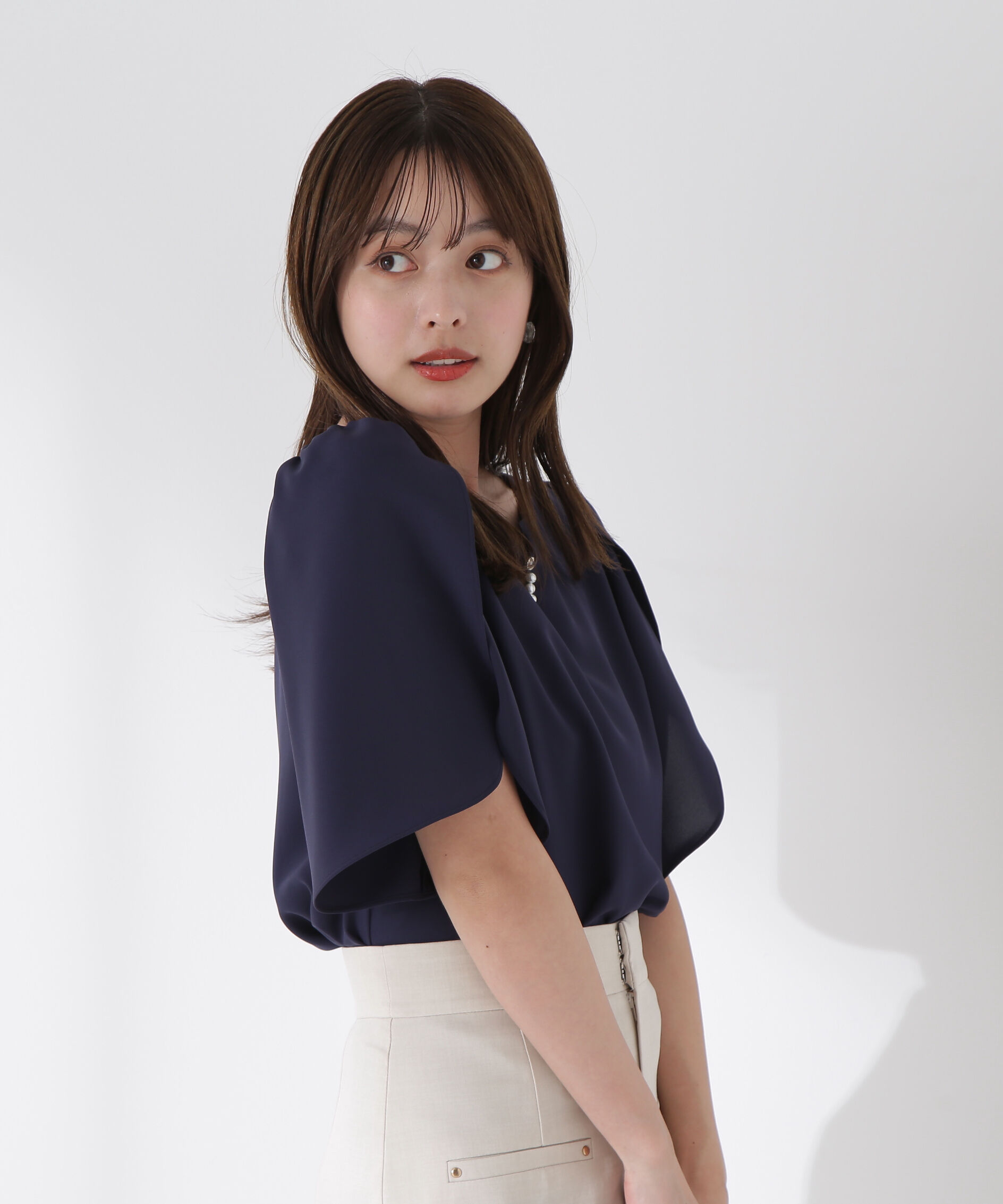 PROPORTION BODY DRESSING「ビジューフレアスリーブブラウス」|シャツ・ブラウス|