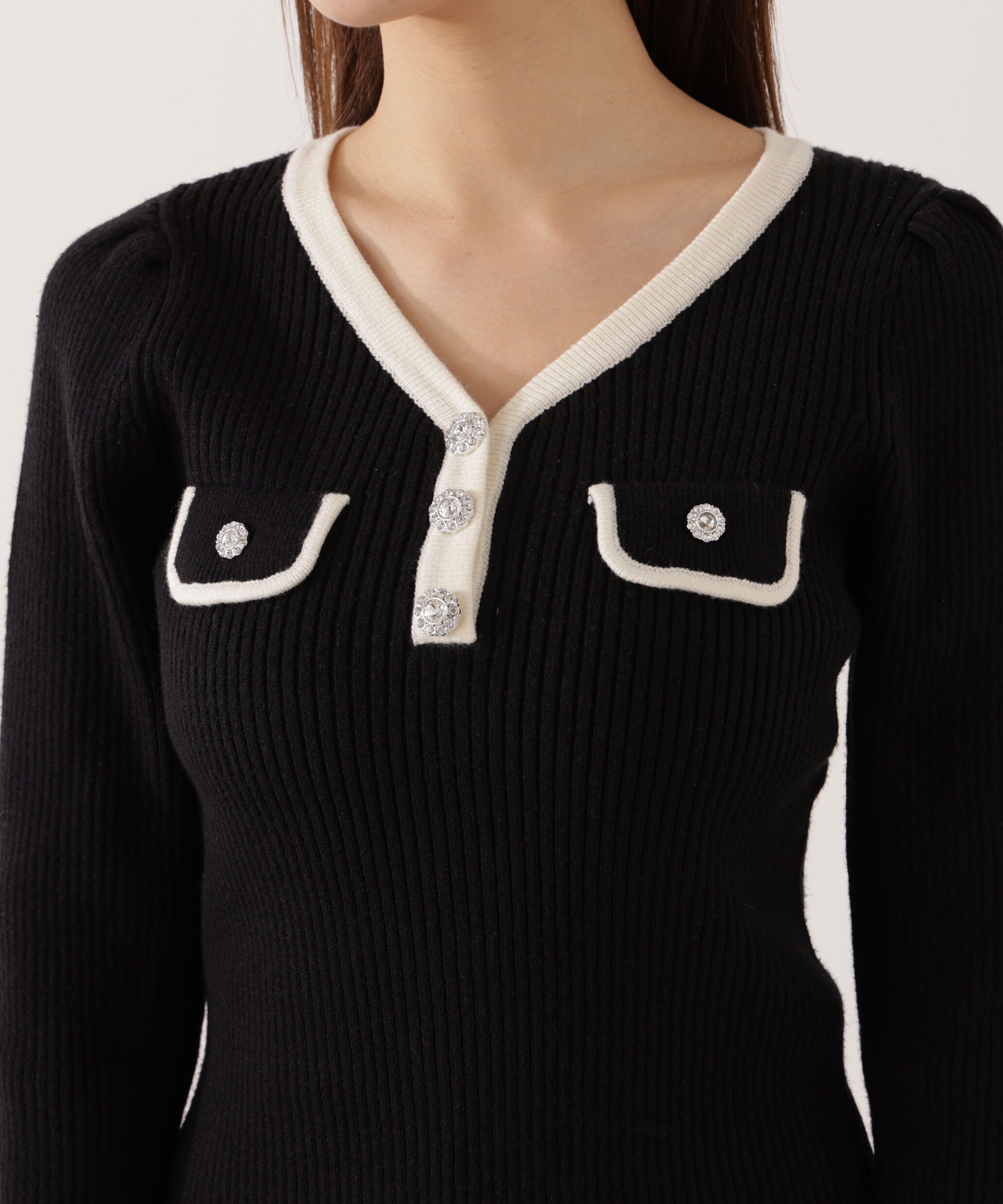 PROPORTION BODY DRESSING「＜ウォッシャブル＞フラップポケット付きニット」|ニット・セーター|