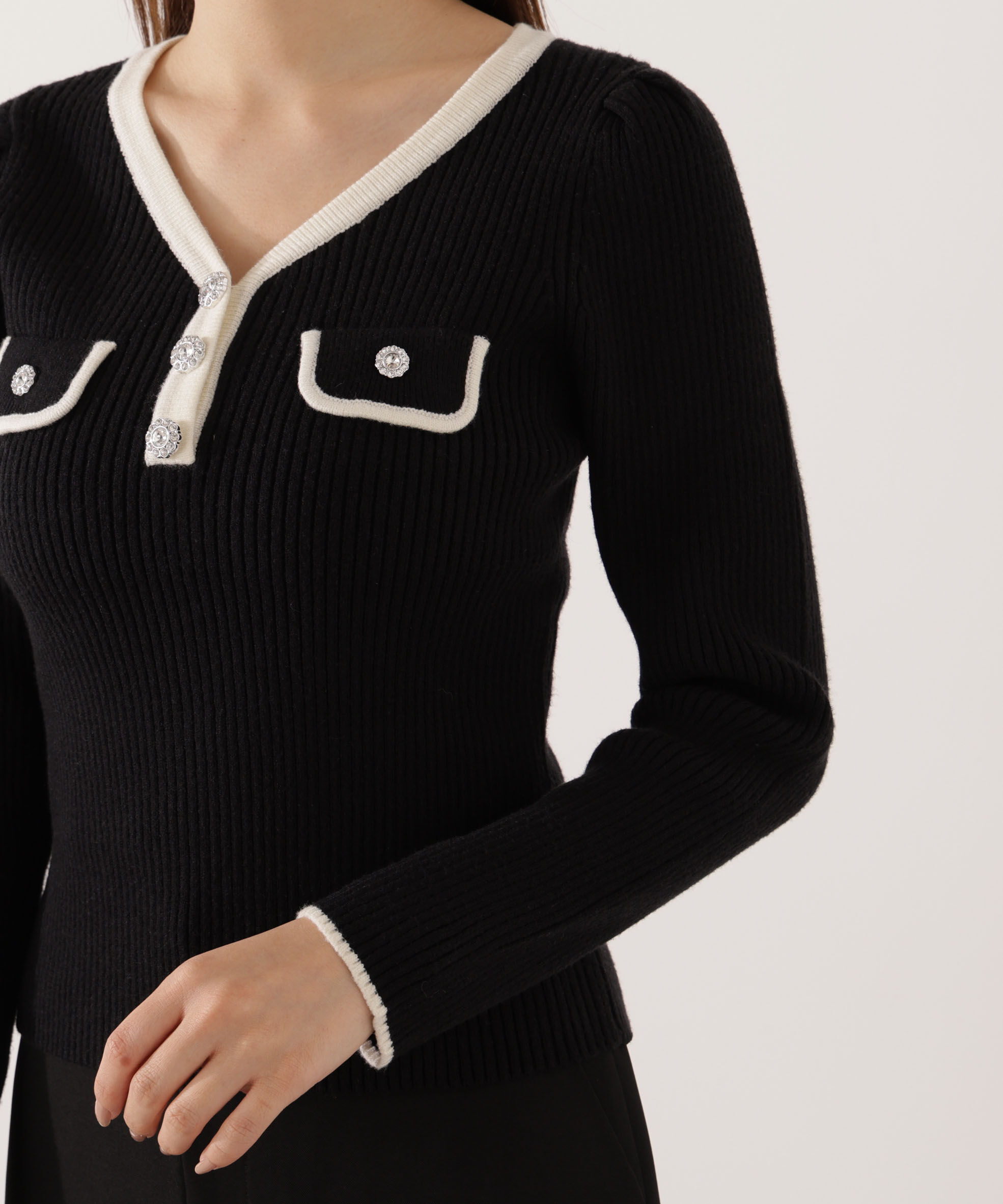 PROPORTION BODY DRESSING「＜ウォッシャブル＞フラップポケット付きニット」|ニット・セーター|