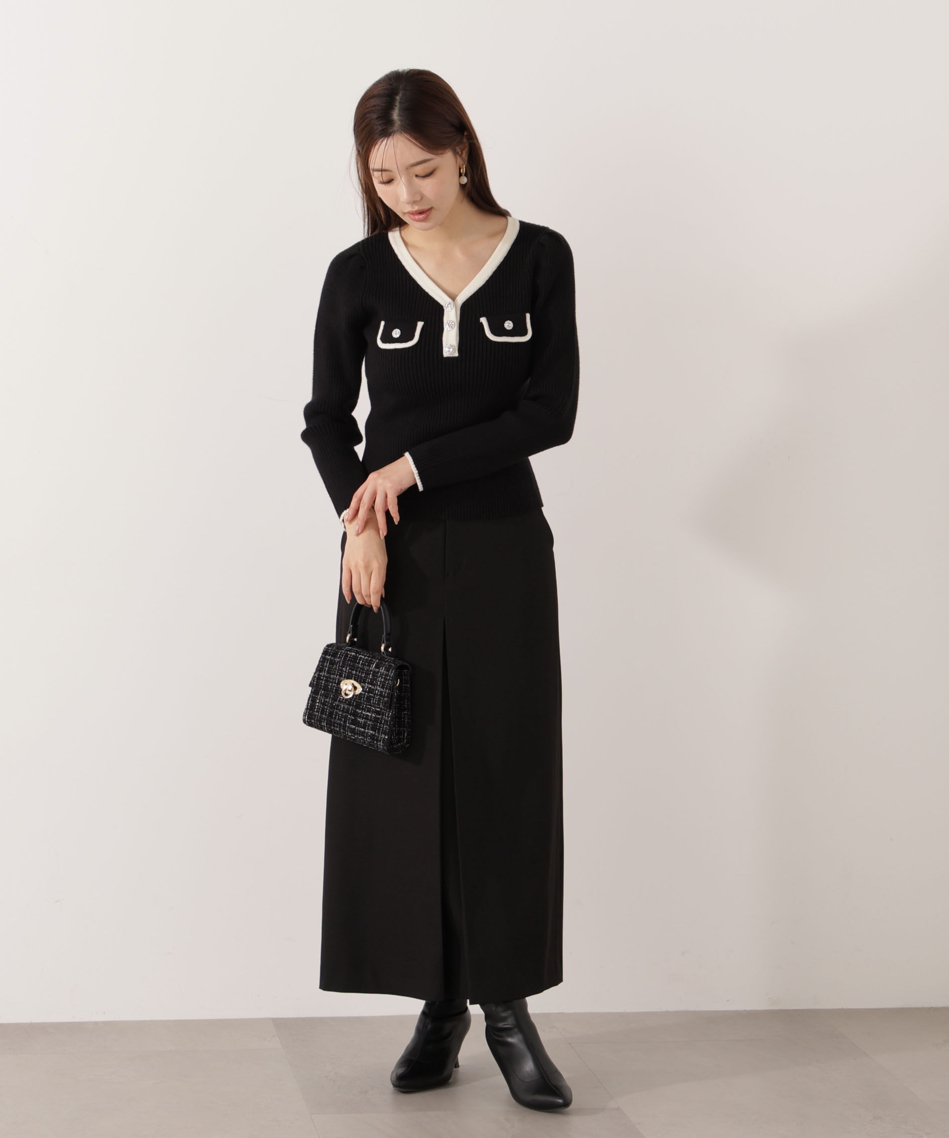 PROPORTION BODY DRESSING「＜ウォッシャブル＞フラップポケット付きニット」|ニット・セーター|