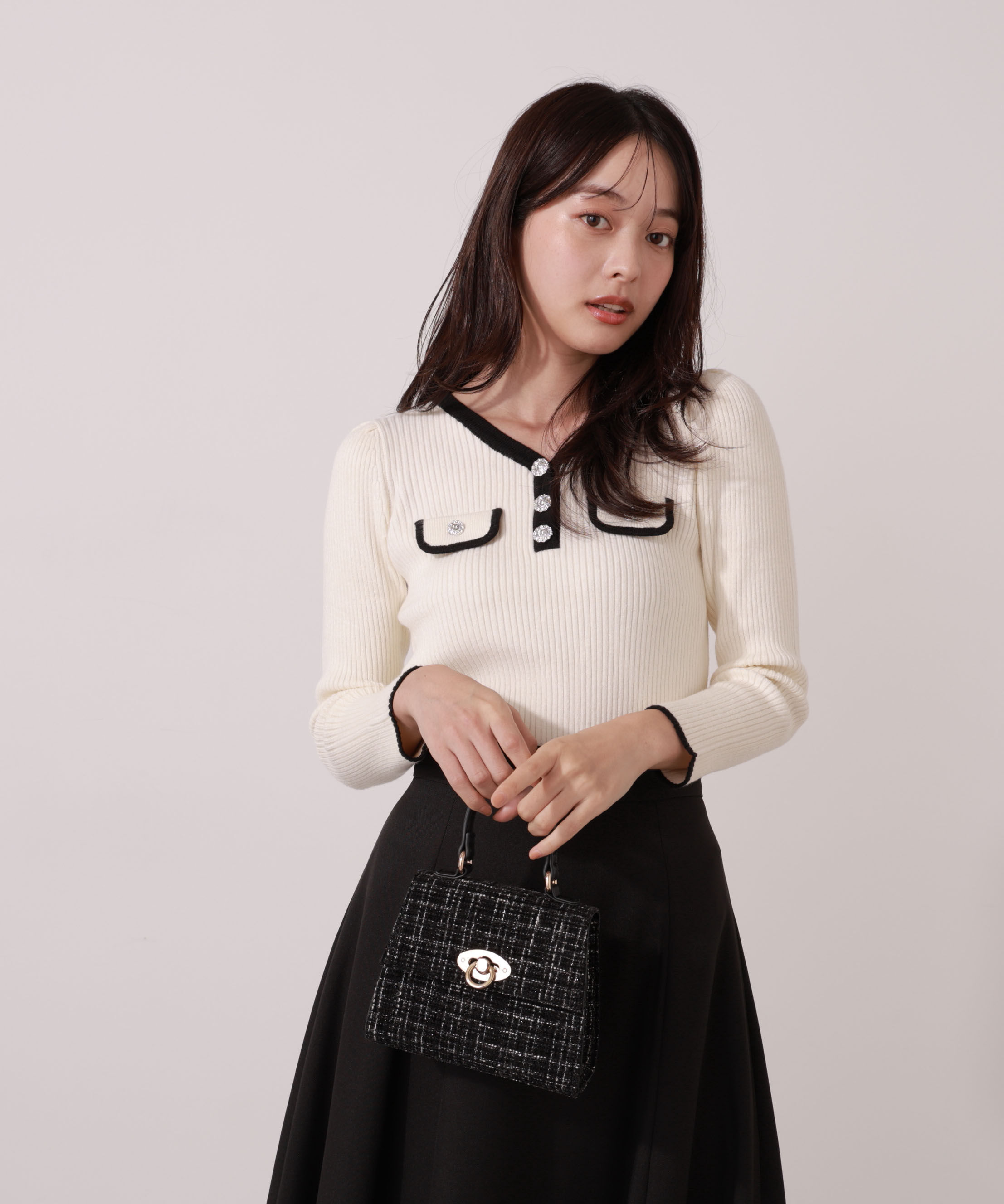 PROPORTION BODY DRESSING「＜ウォッシャブル＞フラップポケット付きニット」|ニット・セーター|