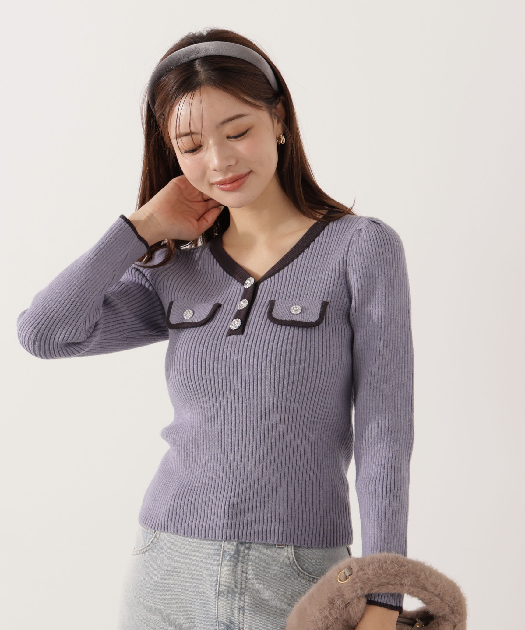 PROPORTION BODY DRESSING「＜ウォッシャブル＞フラップポケット付きニット」|ニット・セーター|