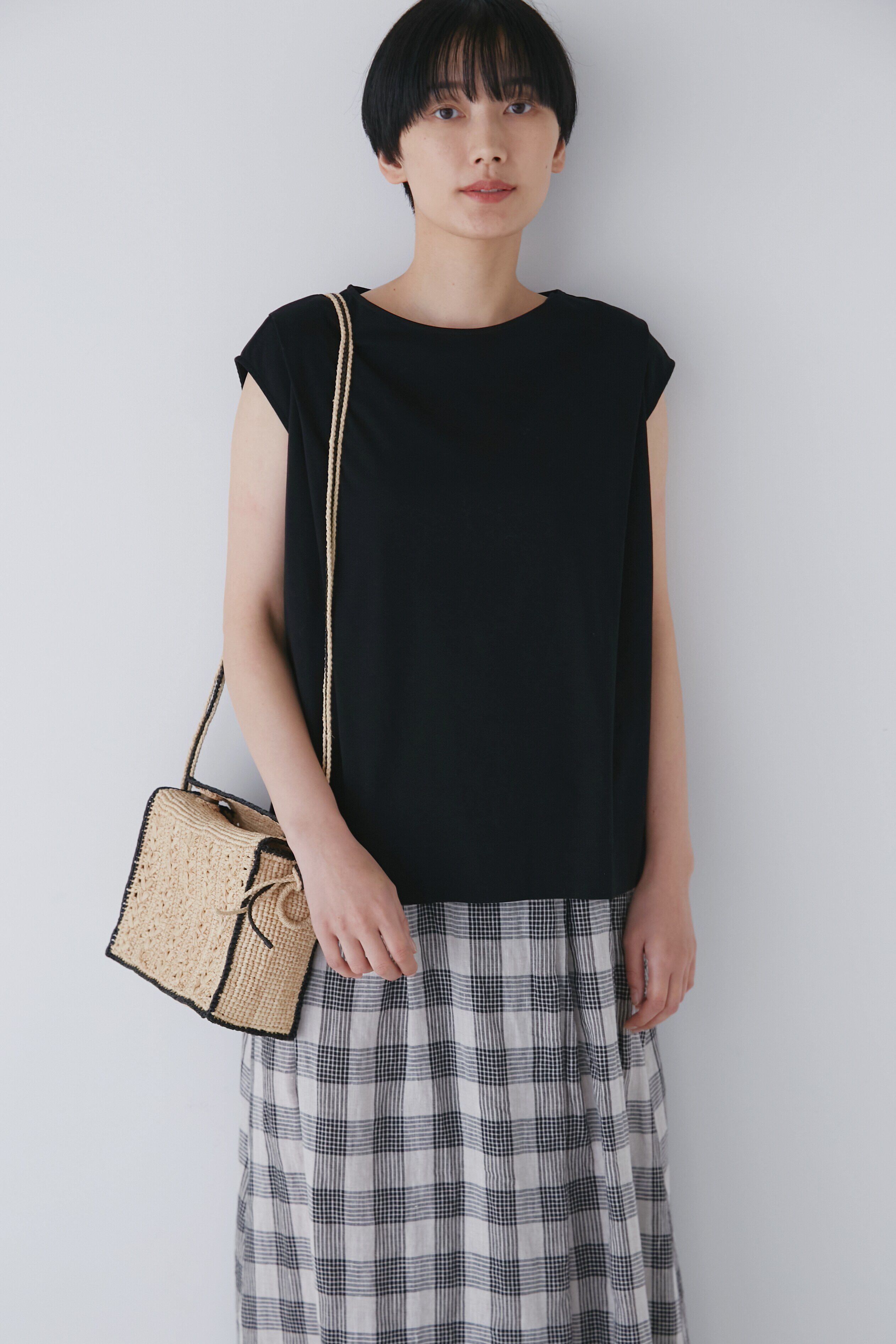  「◆スムースフレンチスリーブＴシャツ」|Tシャツ・カットソー|ブラック