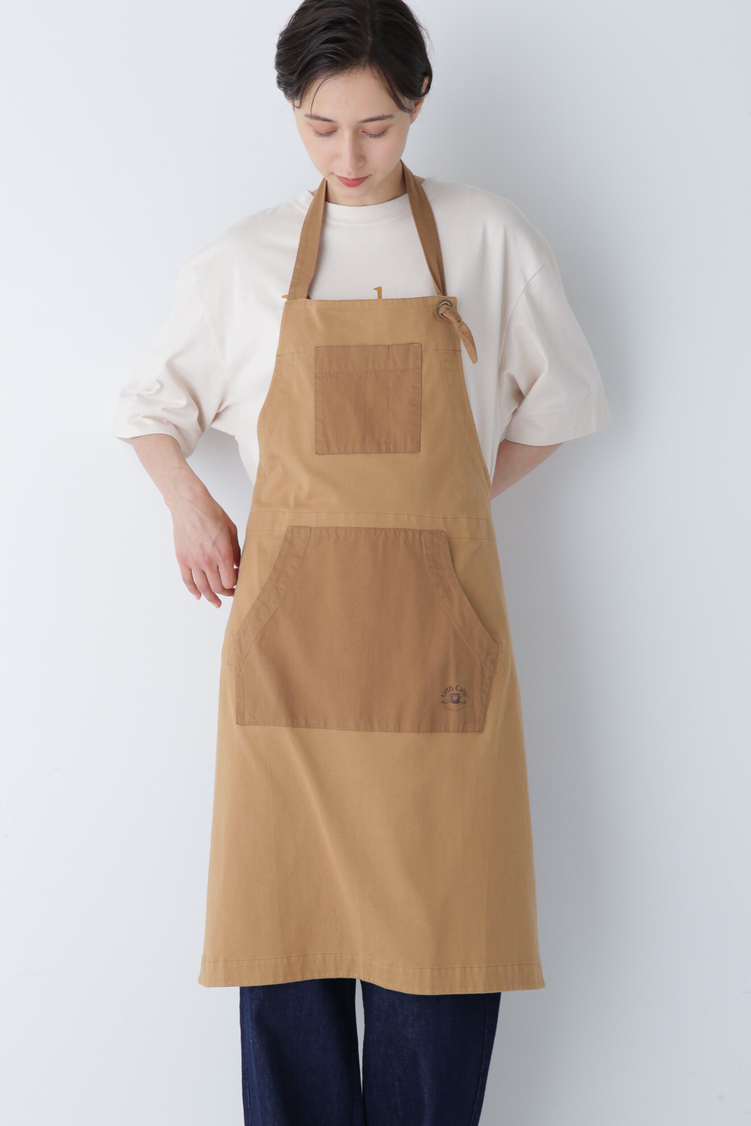  「コーヒー染め・３０／２度詰天竺エプロン」|その他|Mocha