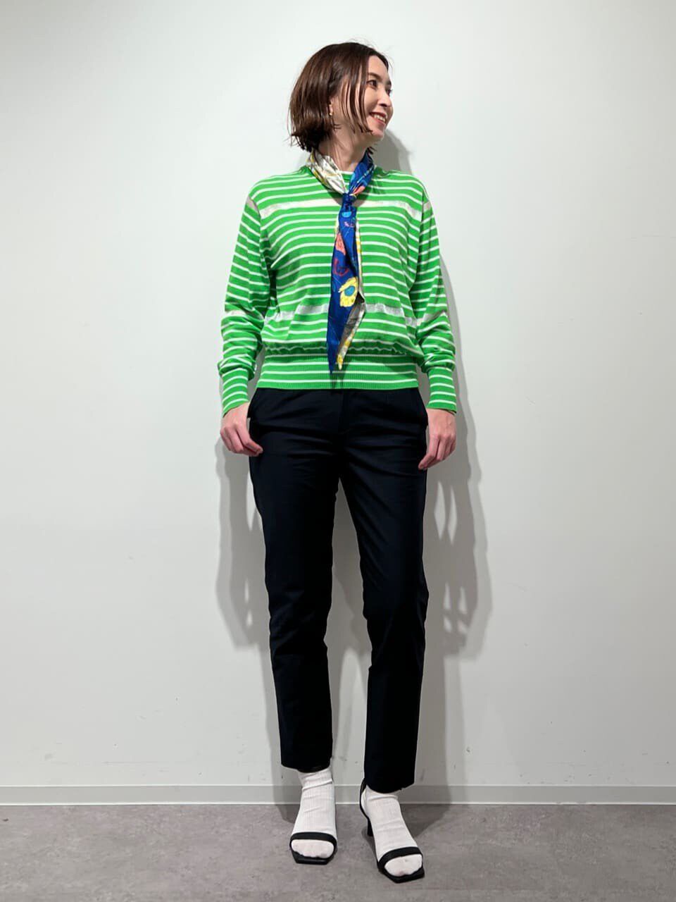  「◆シアーボーダーニット」|ニット・セーター|