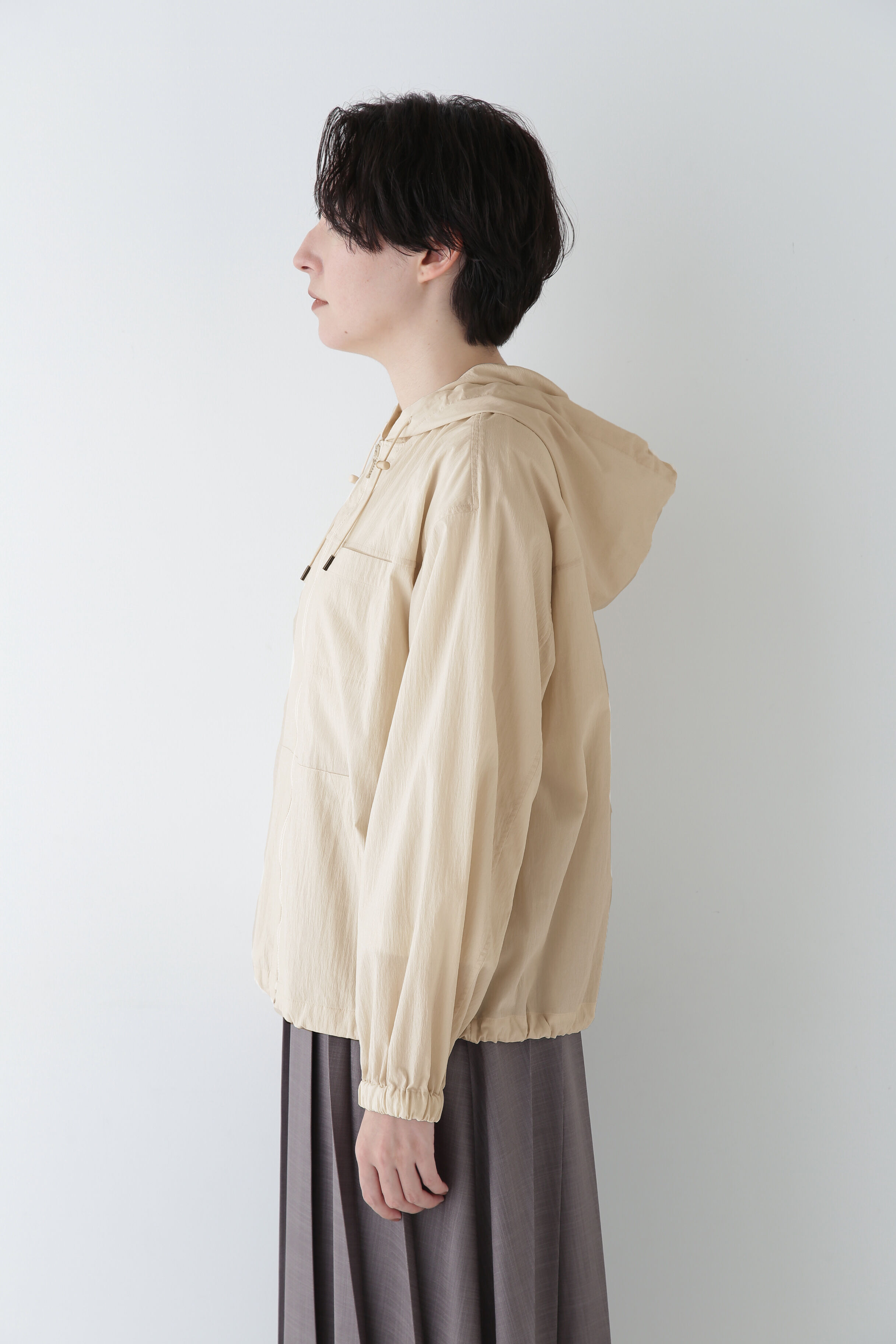  「◆コットンナイロンタイプライターシアーフーディーブルゾン」|ブルゾン・スタジャン|