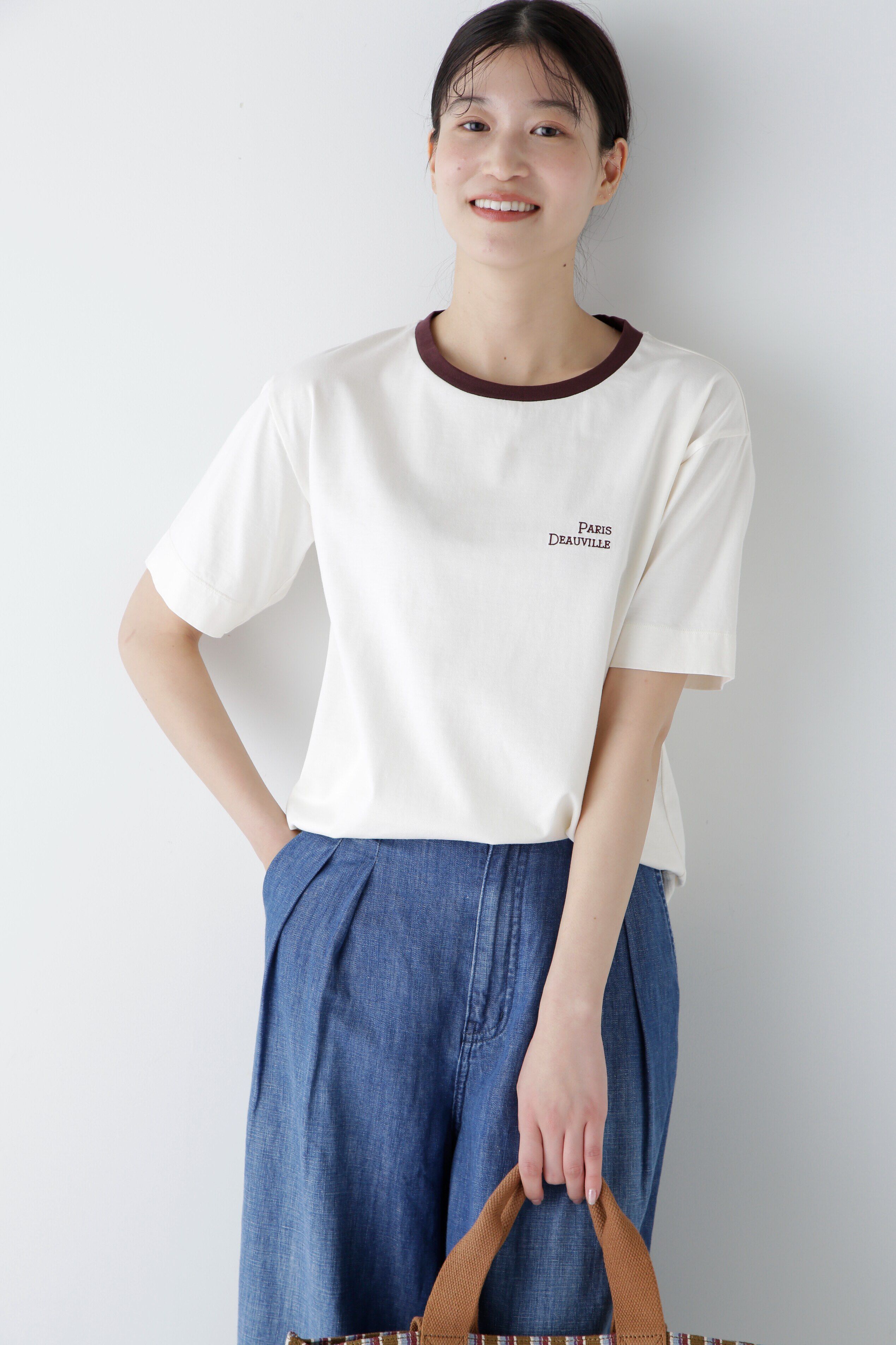  「◆シルケット天竺Ｔシャツ」|Tシャツ・カットソー|エクリュ1