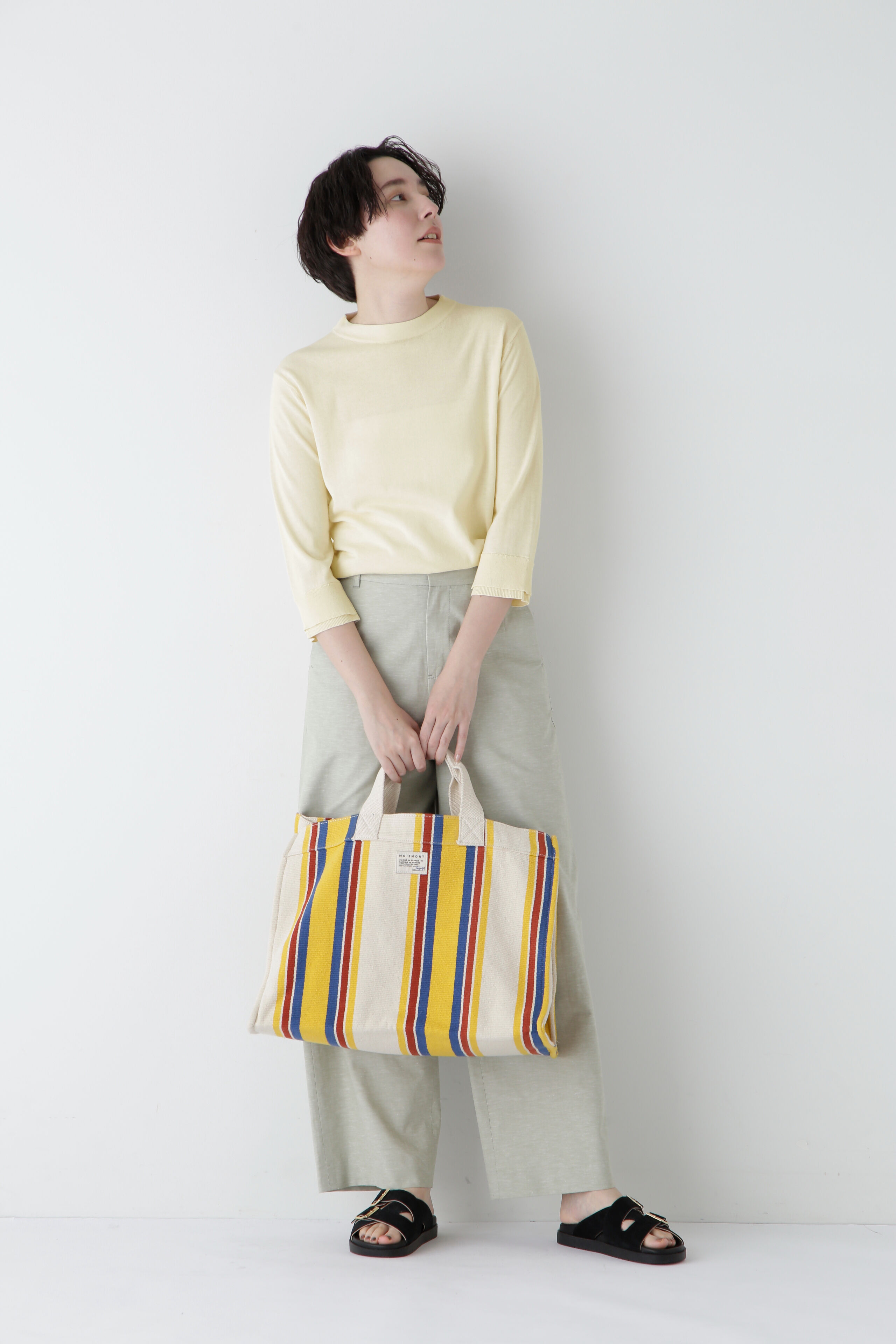  「◆【ウォッシャブル・UVカット】コットン混モックネックプルオーバー」|ニット・セーター|