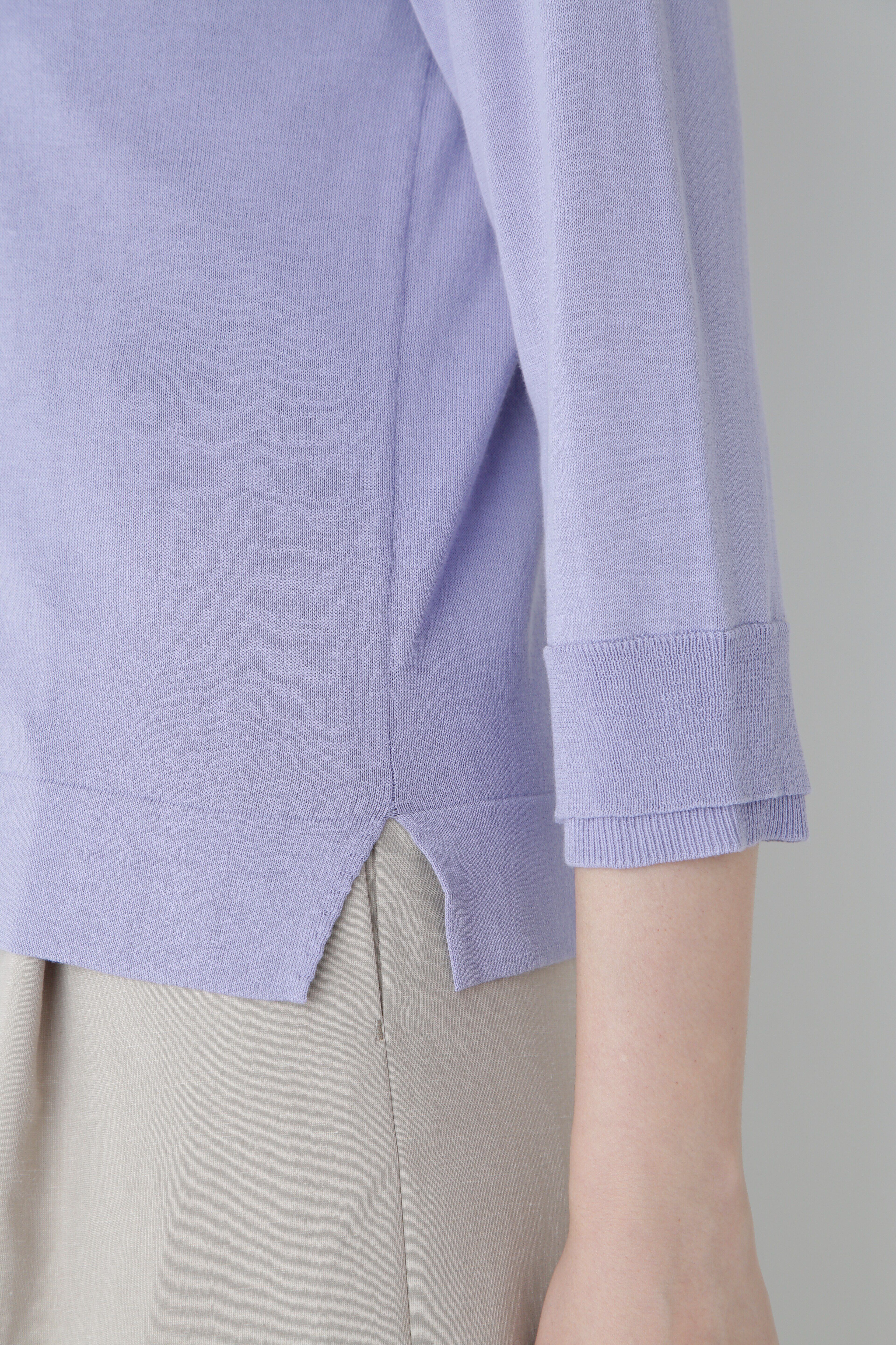  「◆【ウォッシャブル・UVカット】コットン混モックネックプルオーバー」|ニット・セーター|