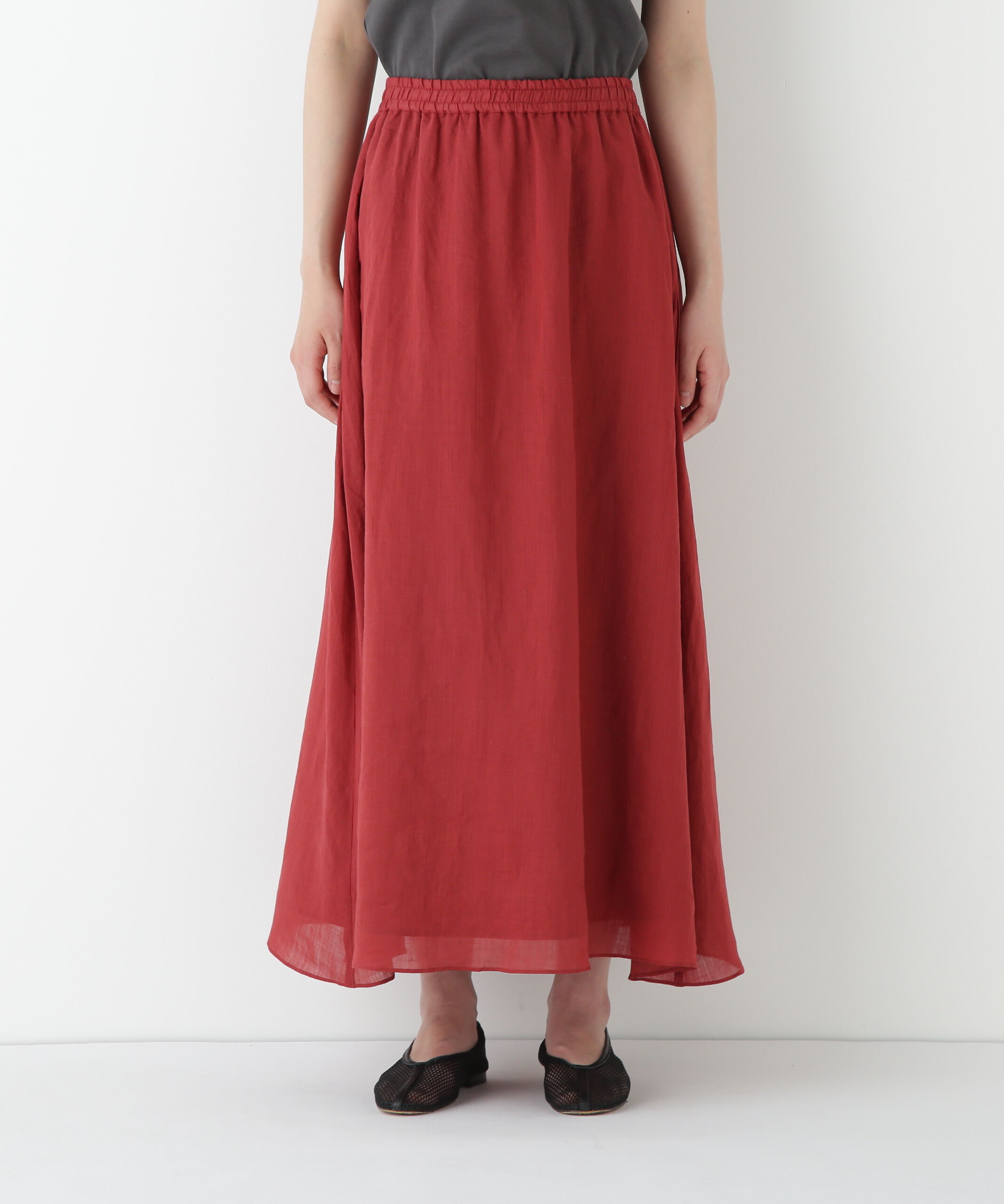  「◆ラミーサイドボックスタックギャザースカート」|スカート|