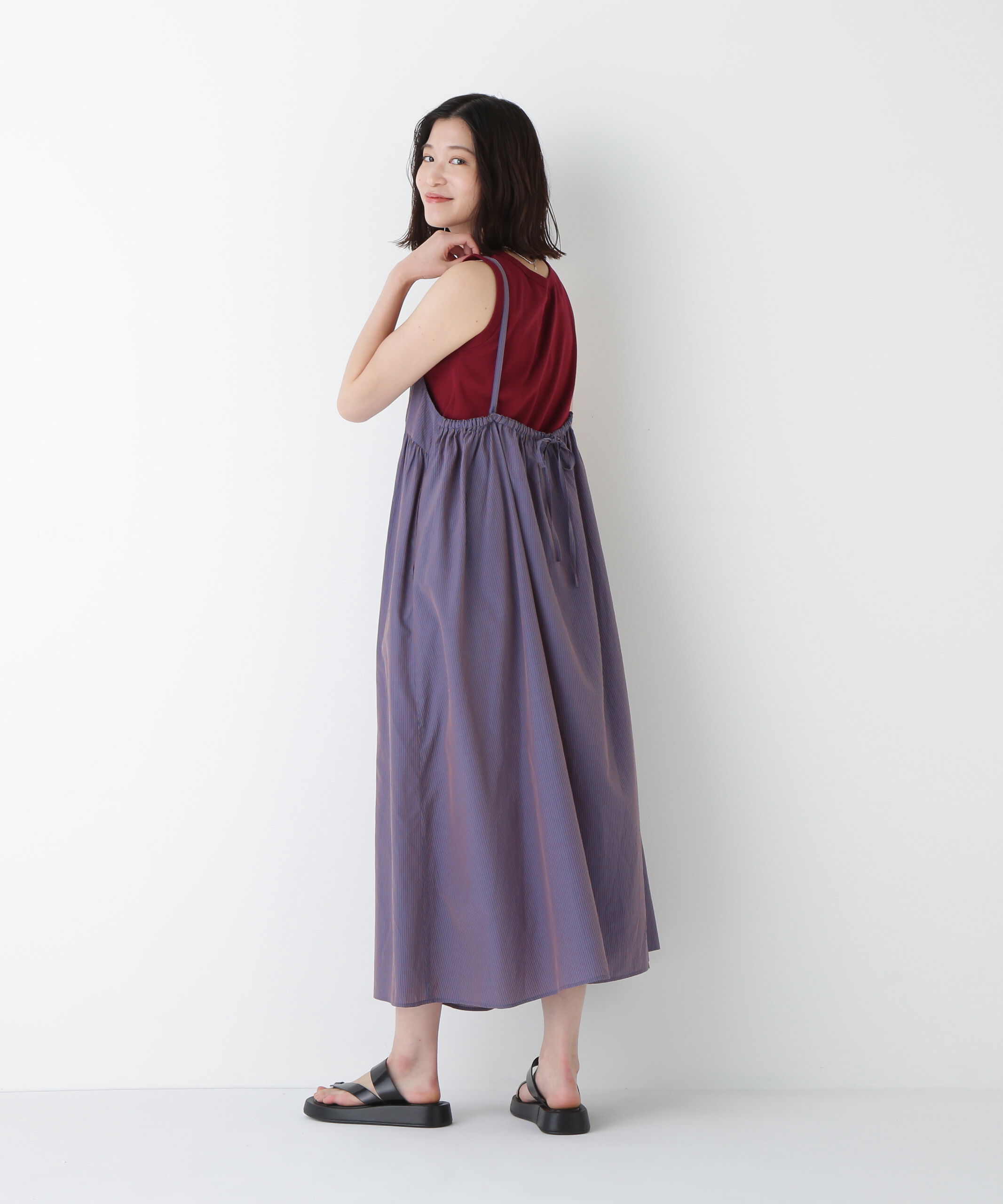  「◆ストライプローンキャミソールワンピース」|ワンピース|