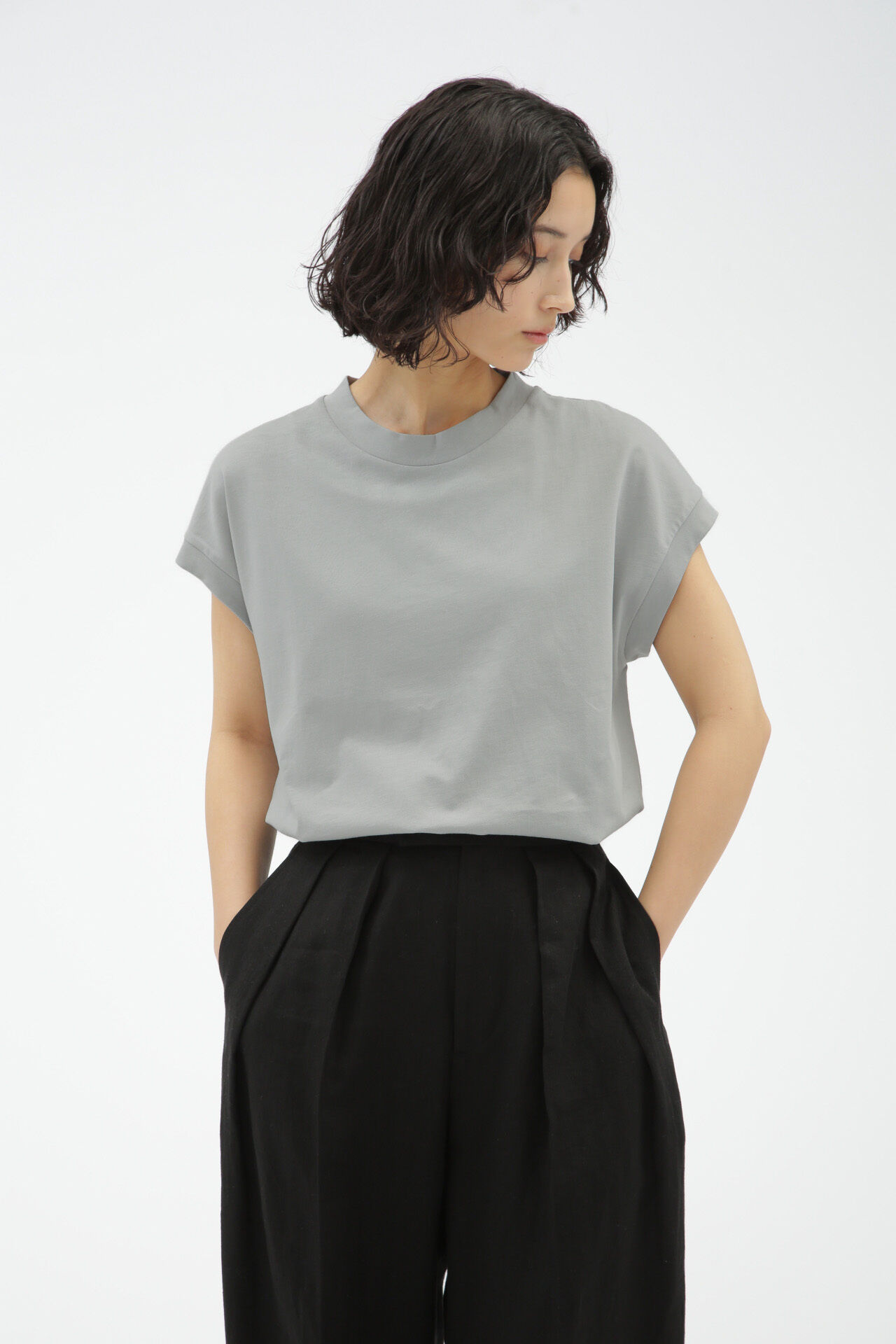  「LIGHT DENSE COTTON JERSEY」|Tシャツ・カットソー|PALE BLUE1