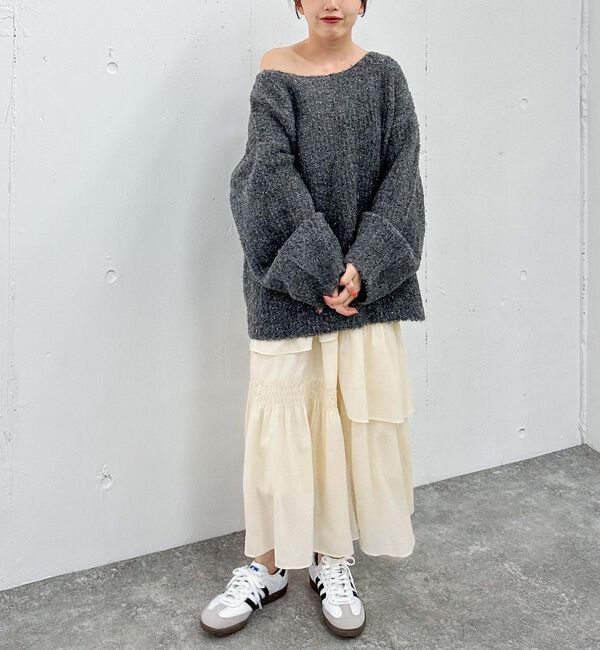 archives「マットサテンシャーリングティアードスカート」|スカート|