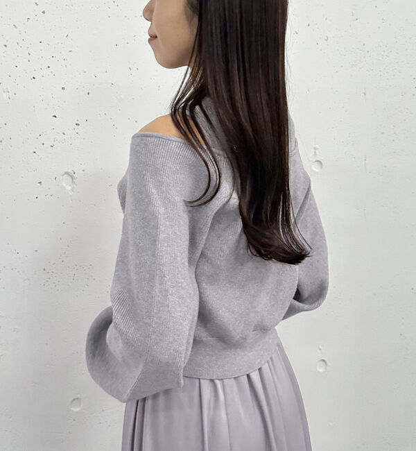 archives「オフショルニットカーディガン&times;ドッキングワンピースＳＥＴ」|ワンピース|